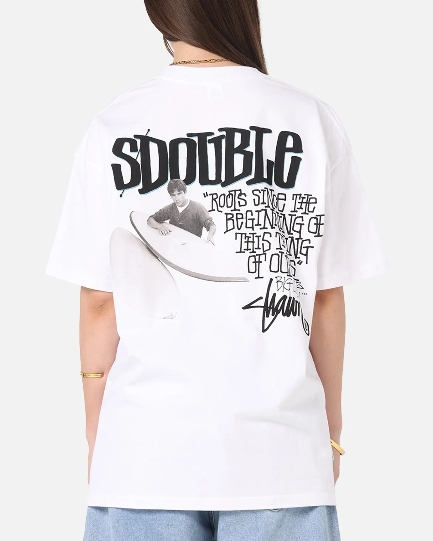 S Double Pintails T-Shirt White sold by Culture Kings