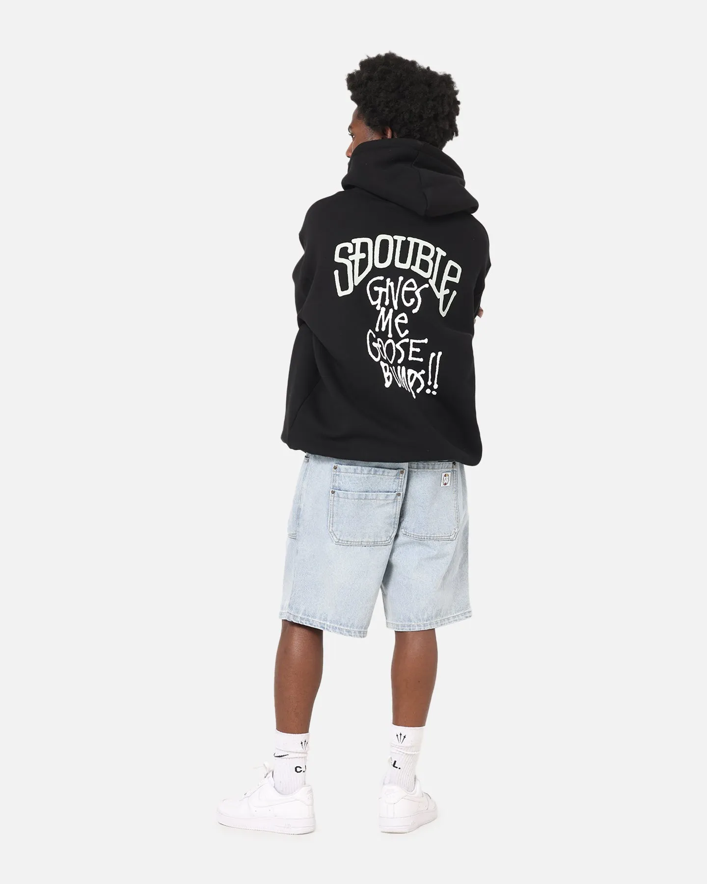 S Double Goosebumps Hoodie Washed Black sold by Culture Kings product image thumbnail 3
