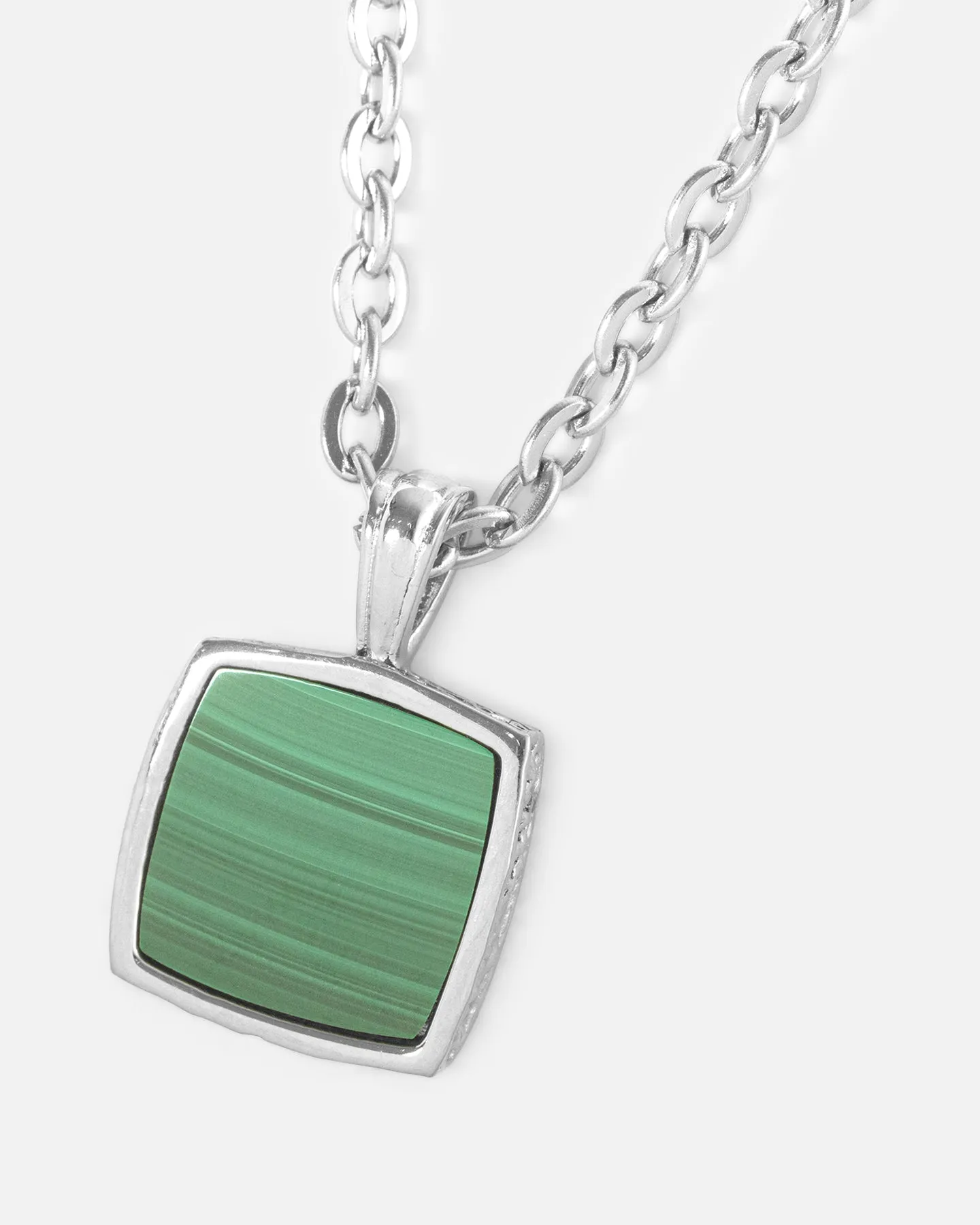 Saint Morta Malachite Pendant Chain White Gold sold by Culture Kings product image thumbnail 3