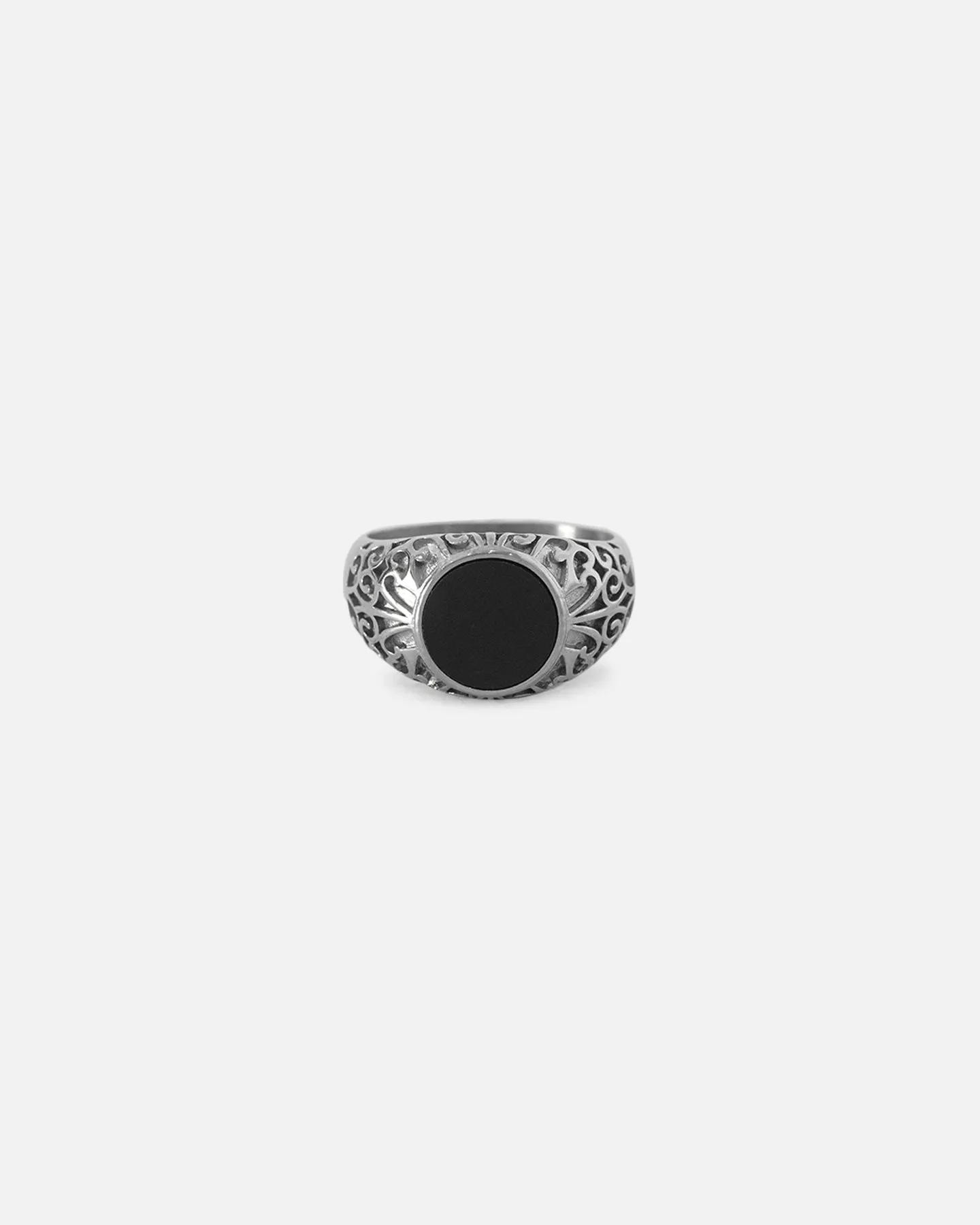 Saint Morta Onyx Round Ring White Gold sold by Culture Kings
