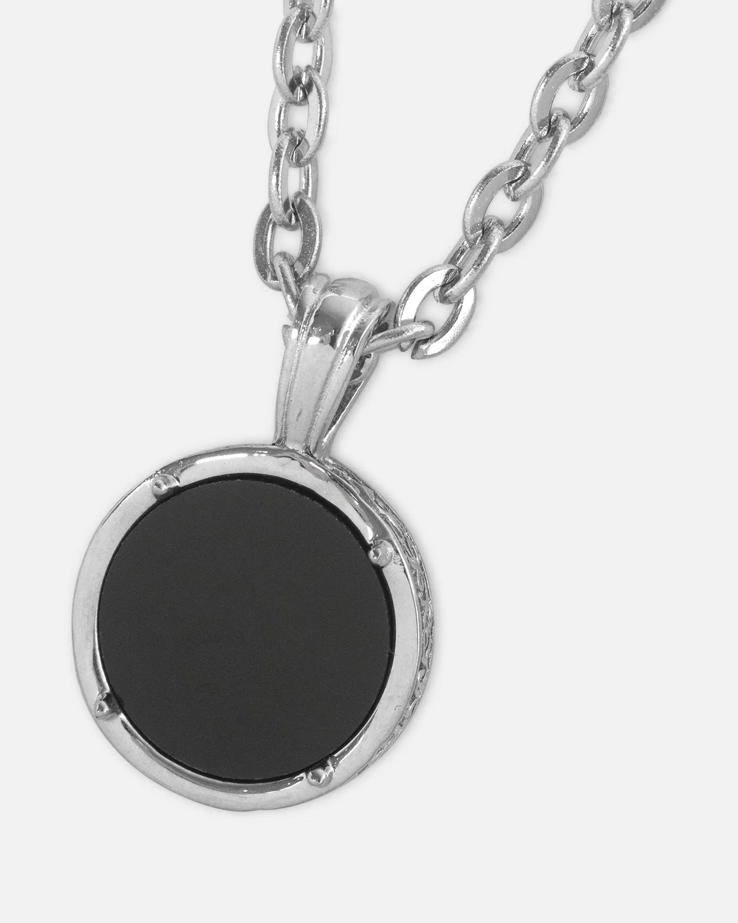 Saint Morta Onyx Round Pendant Chain White Gold sold by Culture Kings product image thumbnail 3