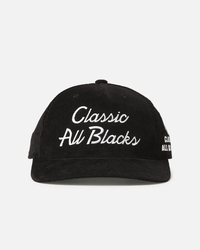 Mitchell & Ness All Blacks Rugby Union Script Corduroy Origin Snapback Solid Black made by Mitchell & Ness