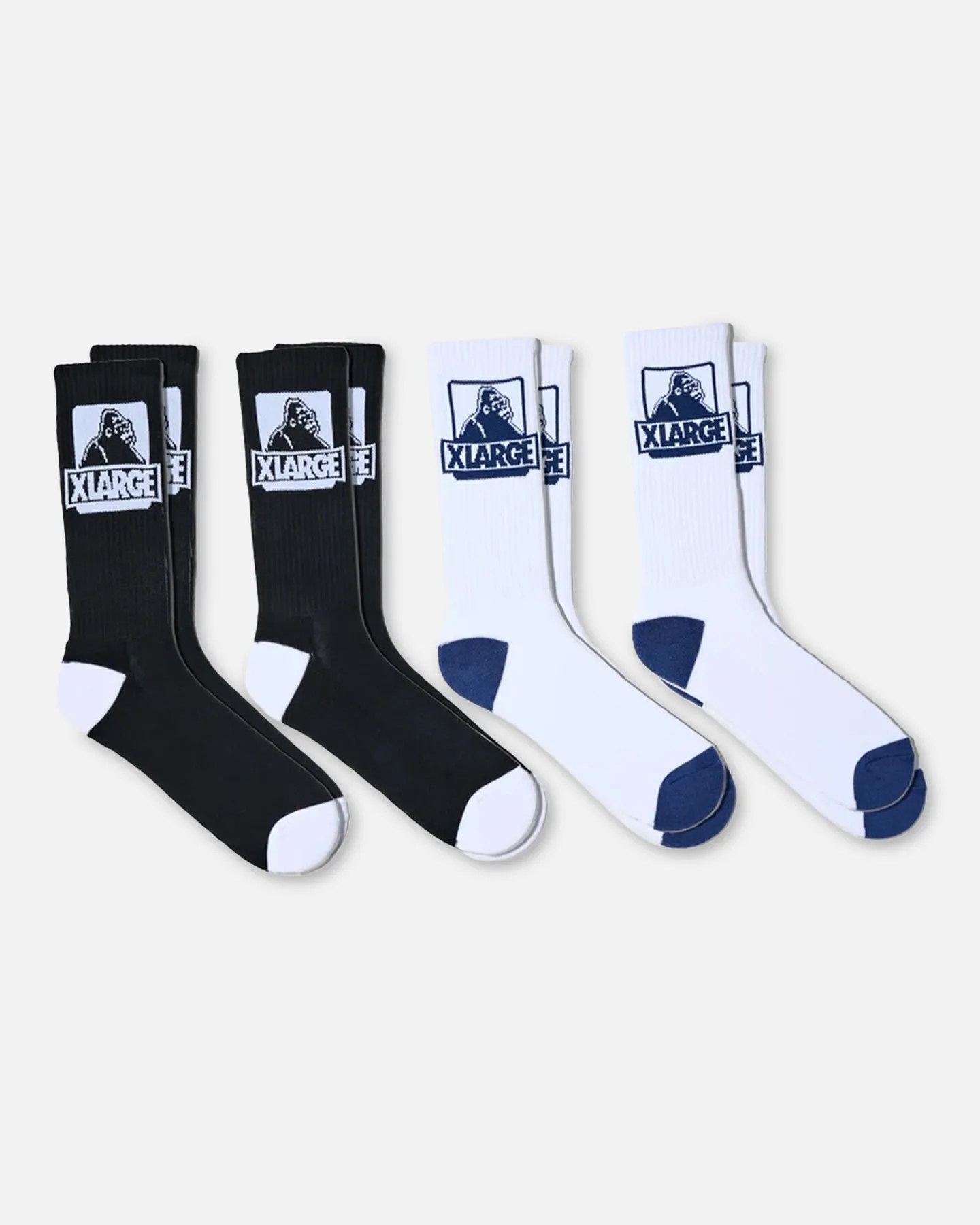 X-Large Classic OG Crew Socks 4 Pack Black sold by Culture Kings