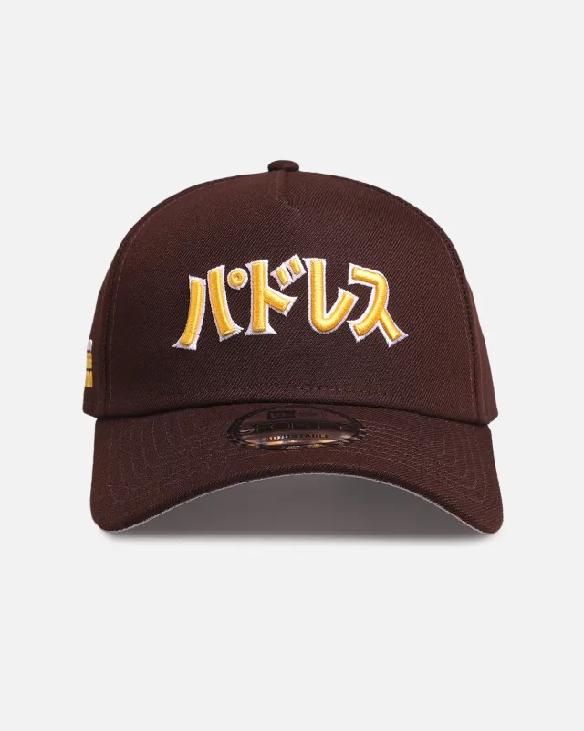 New Era San Diego Padres 'Hyperfly Katakana x MLB' 9FORTY A-Frame Snapback Official Team Colour sold by Culture Kings
