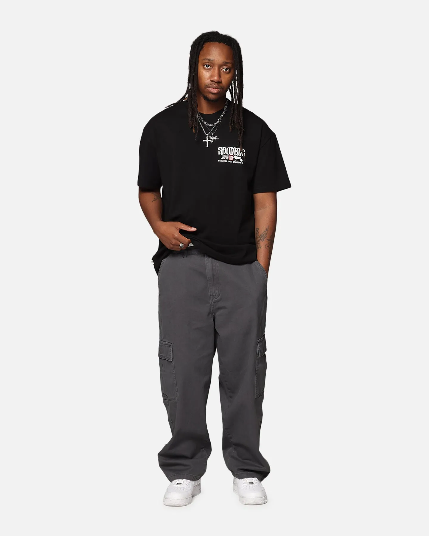 S Double Workgear T-Shirt Black sold by Culture Kings product image thumbnail 4