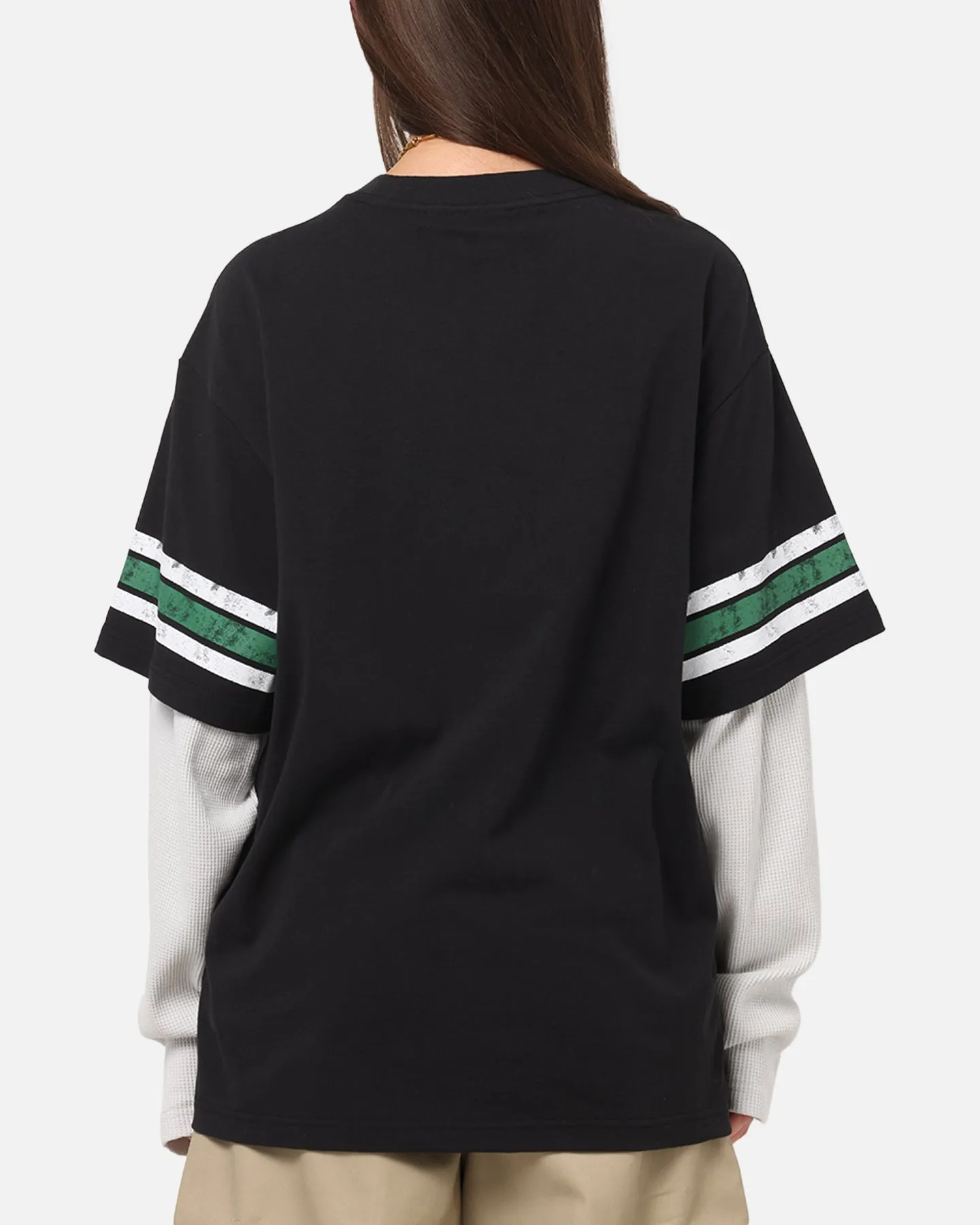 Mitchell & Ness Philadelphia Eagles Waffle Mock Layer Long Sleeve T-Shirt Black sold by Culture Kings product image thumbnail 3