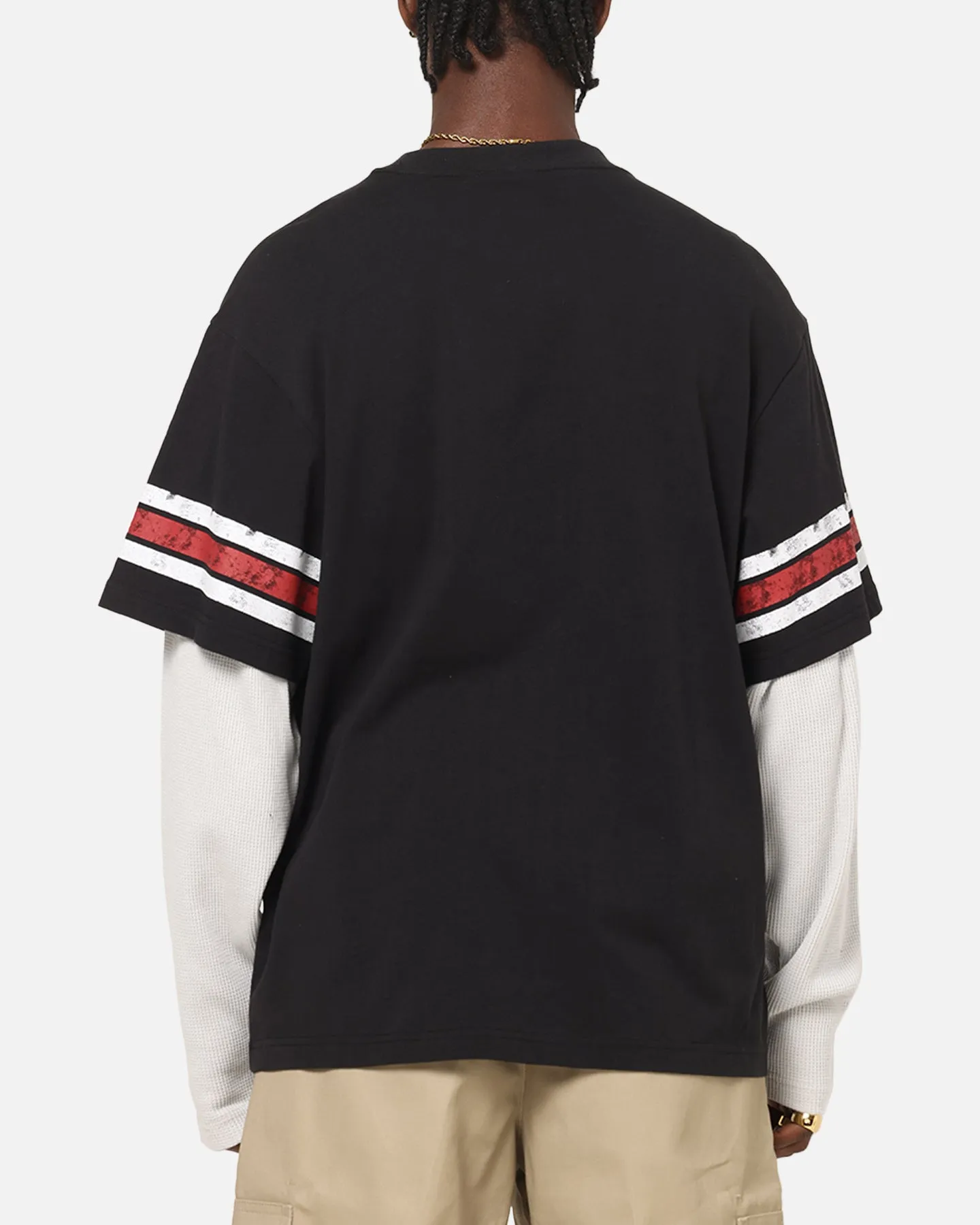 Mitchell & Ness Kansas City Chiefs Waffle Mock Layer Long Sleeve T-Shirt Black sold by Culture Kings product image thumbnail 3