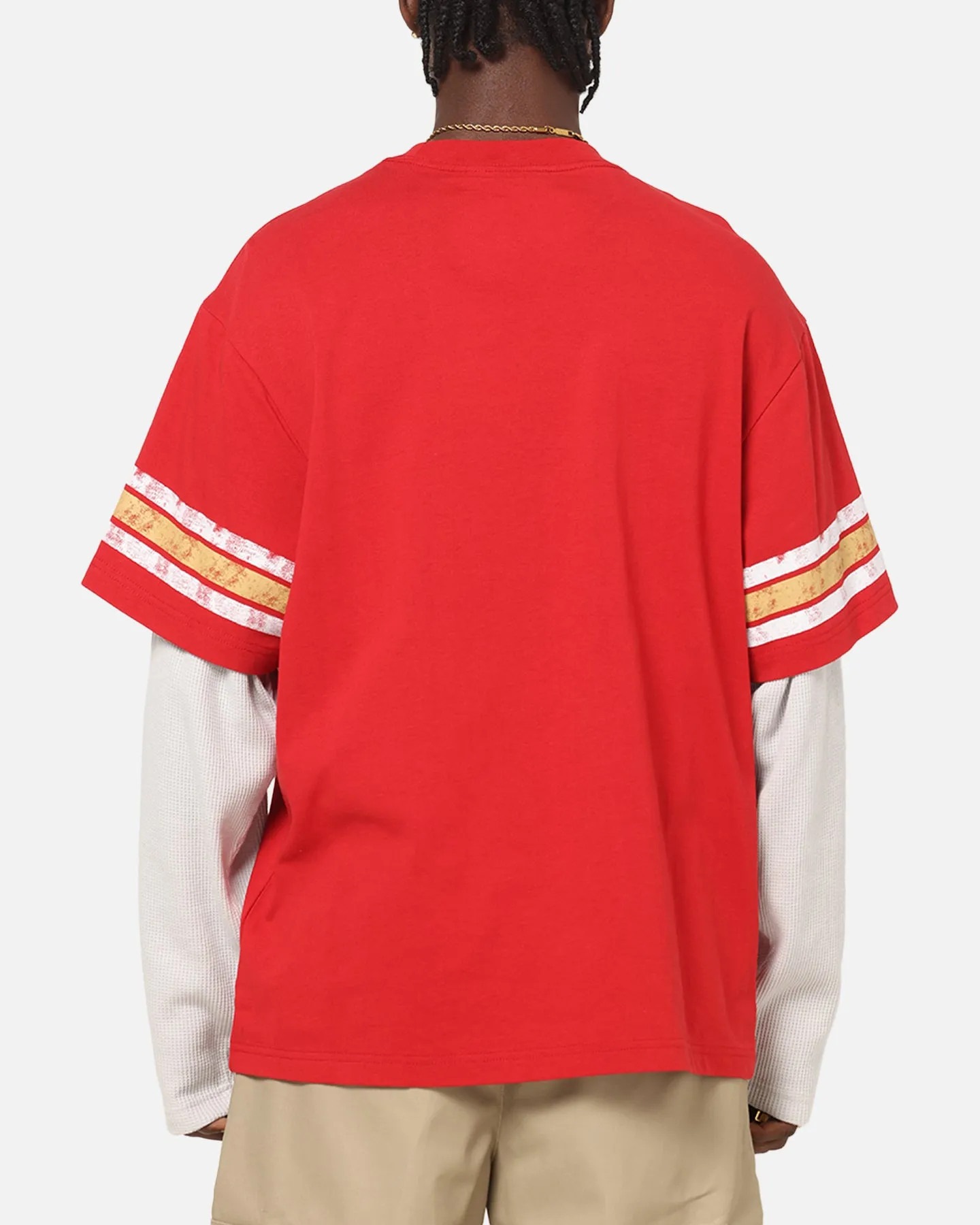 Mitchell & Ness San Francisco 49ers Waffle Mock Layer Long Sleeve T-Shirt Red sold by Culture Kings product image thumbnail 3