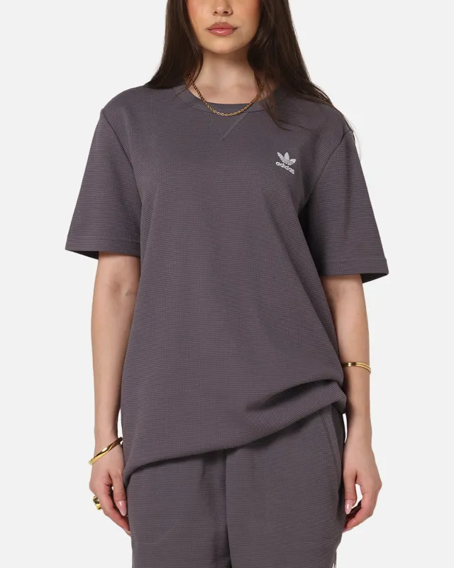 Adidas Trefoil Essentials Waffle T-Shirt Grey Strata sold by Culture Kings