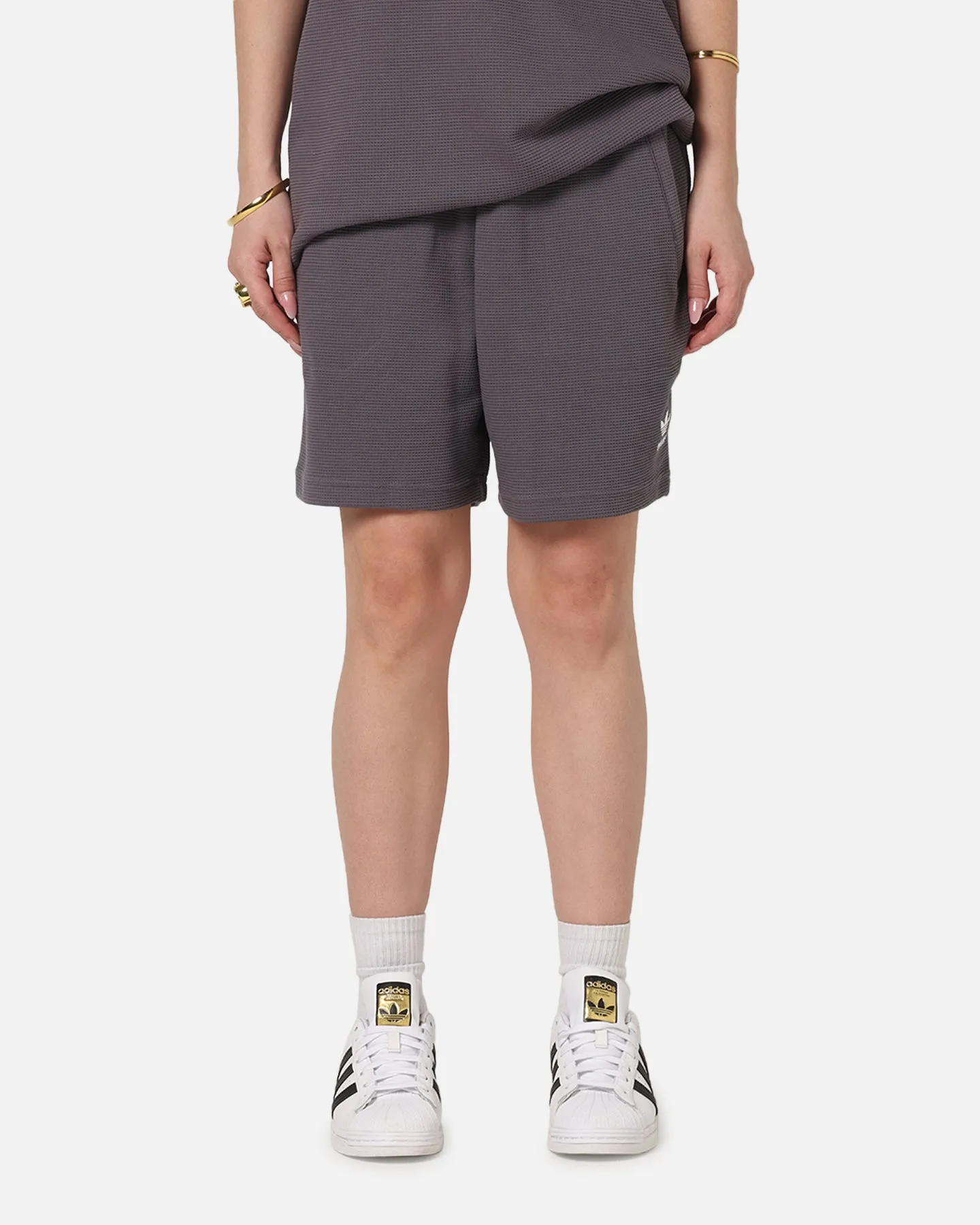 Adidas Trefoil Essentials Waffle Shorts Grey Strata sold by Culture Kings product image thumbnail 5