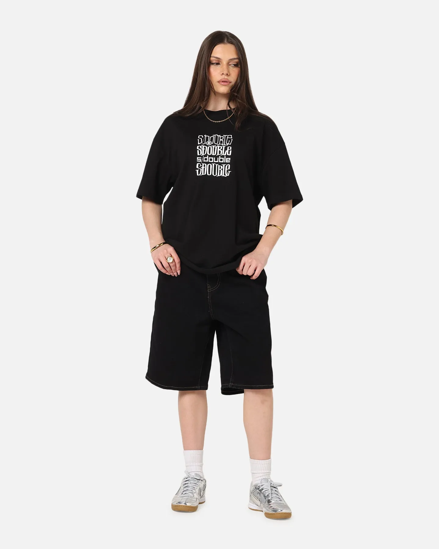 S Double Logofest T-Shirt Black sold by Culture Kings product image thumbnail 3