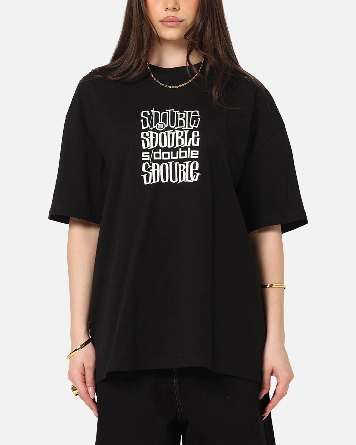 S Double Logofest T-Shirt Black sold by Culture Kings product image thumbnail 2