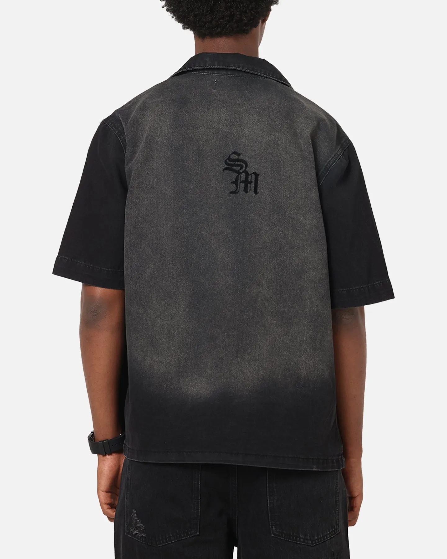 Saint Morta Tribal Denim Button Up Shirt Sunfade Black sold by Culture Kings product image thumbnail 2
