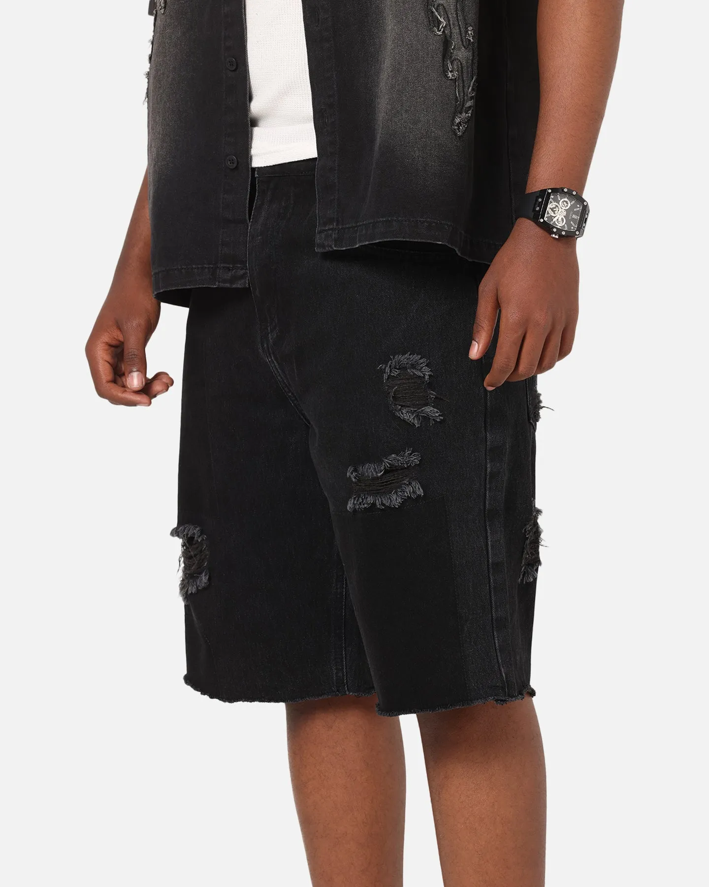 Saint Morta Halo Damage Jorts Black sold by Culture Kings product image thumbnail 3