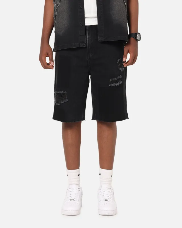 Saint Morta Halo Damage Jorts Black made by Culture Kings