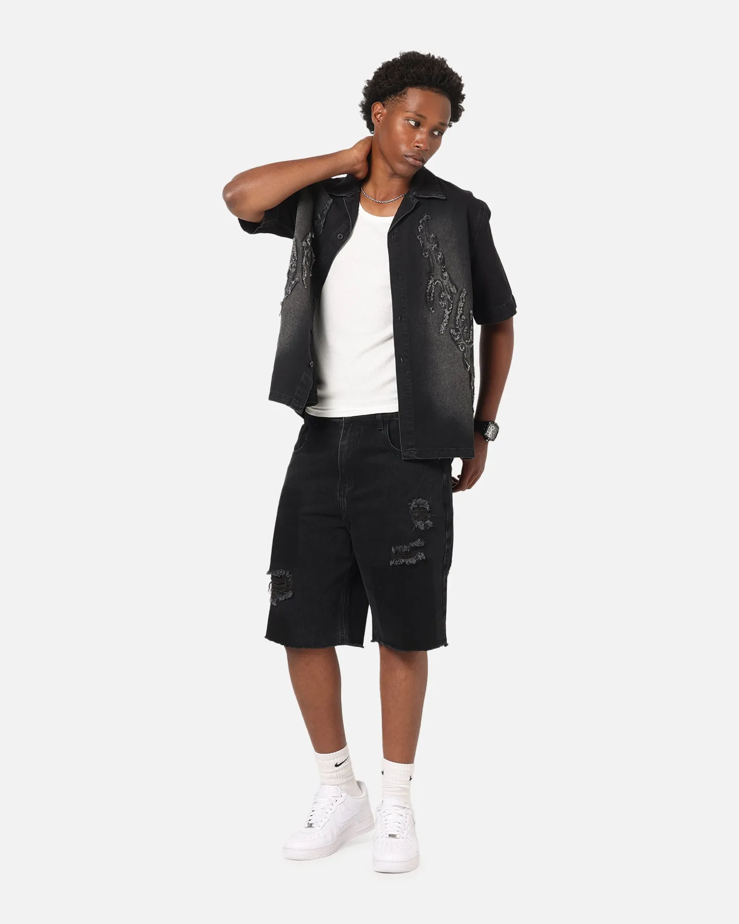 Saint Morta Halo Damage Jorts Black sold by Culture Kings product image thumbnail 2