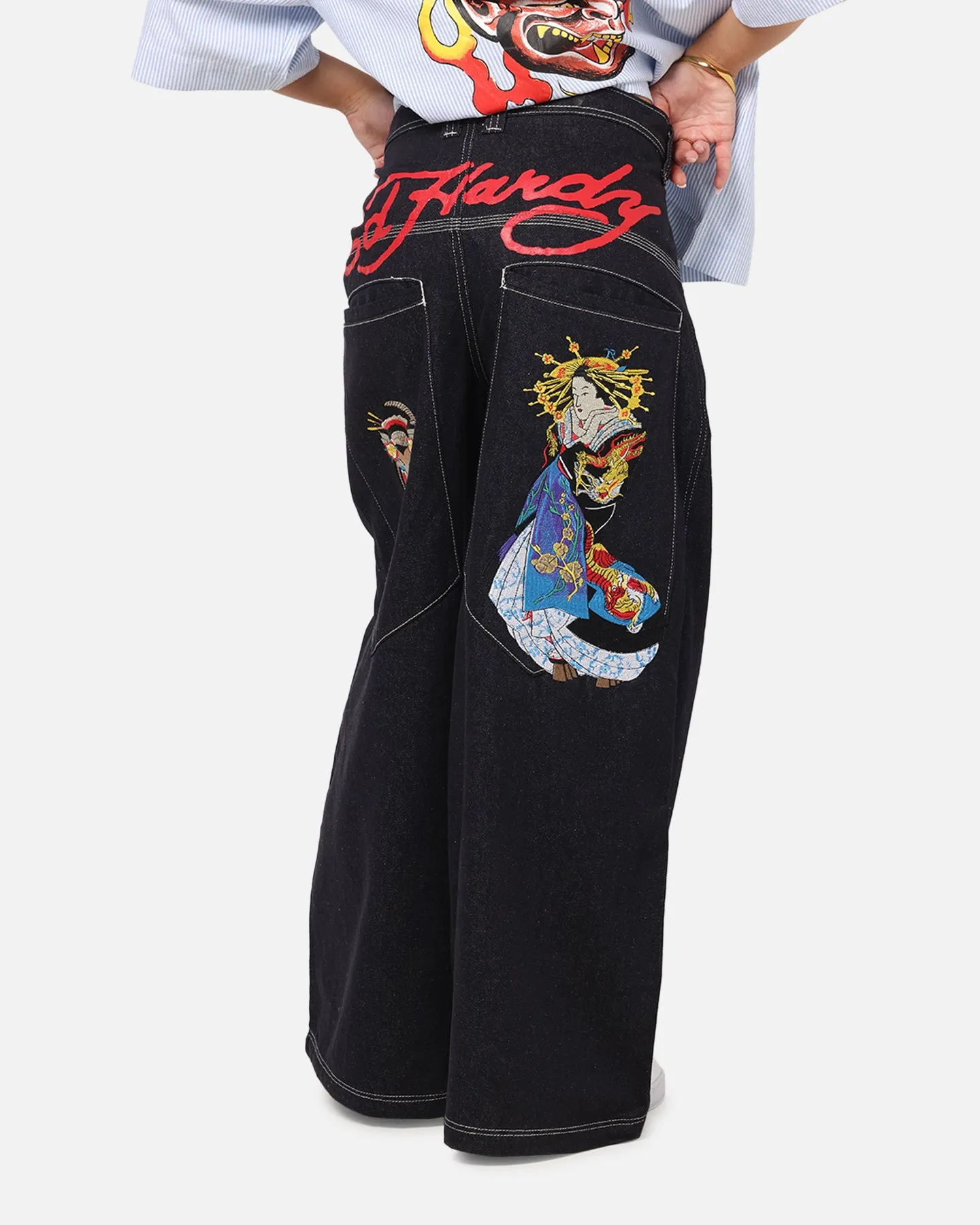 Ed Hardy Ultra Wide Leg Denim Jeans Indigo sold by Culture Kings