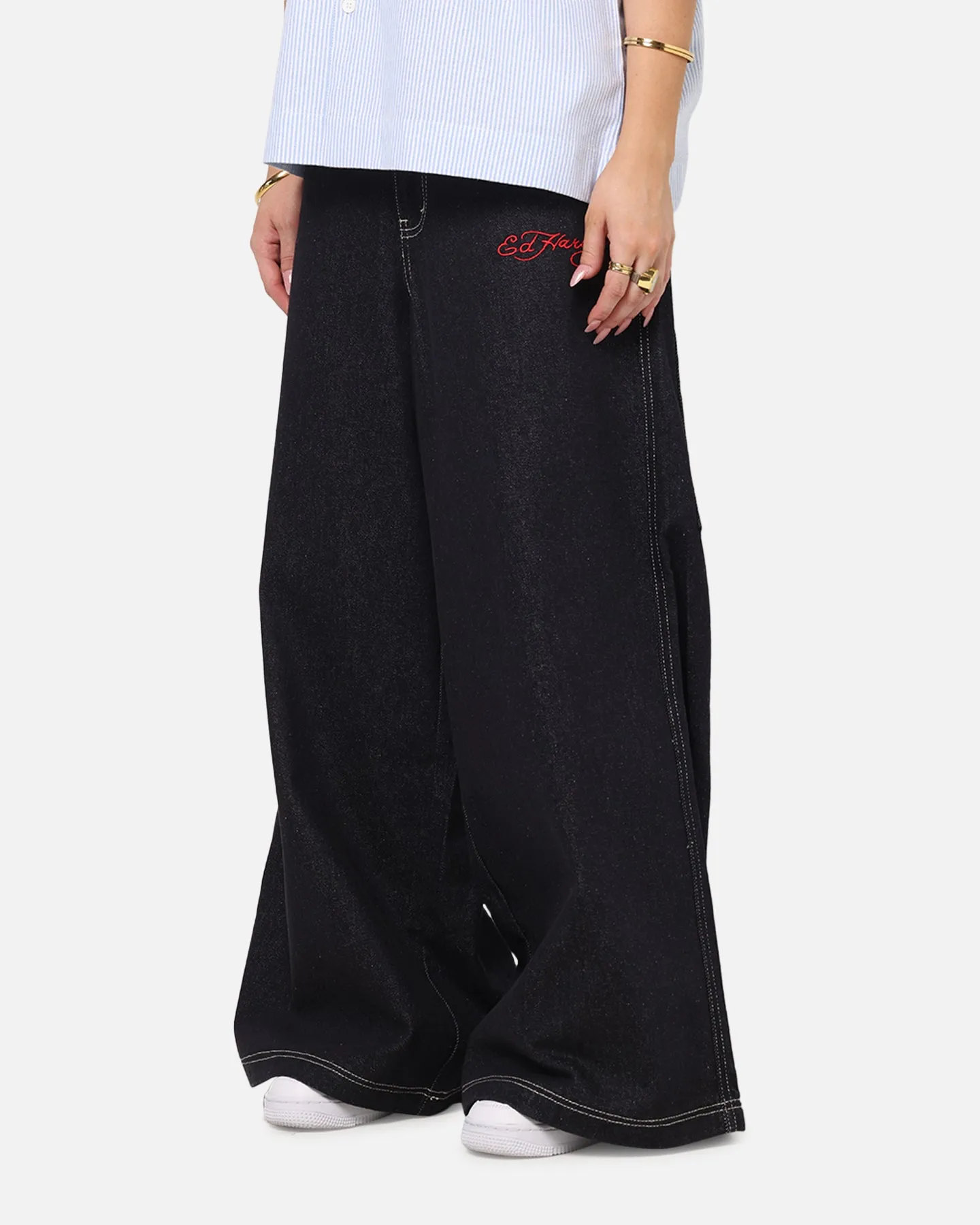 Ed Hardy Ultra Wide Leg Denim Jeans Indigo sold by Culture Kings product image thumbnail 5