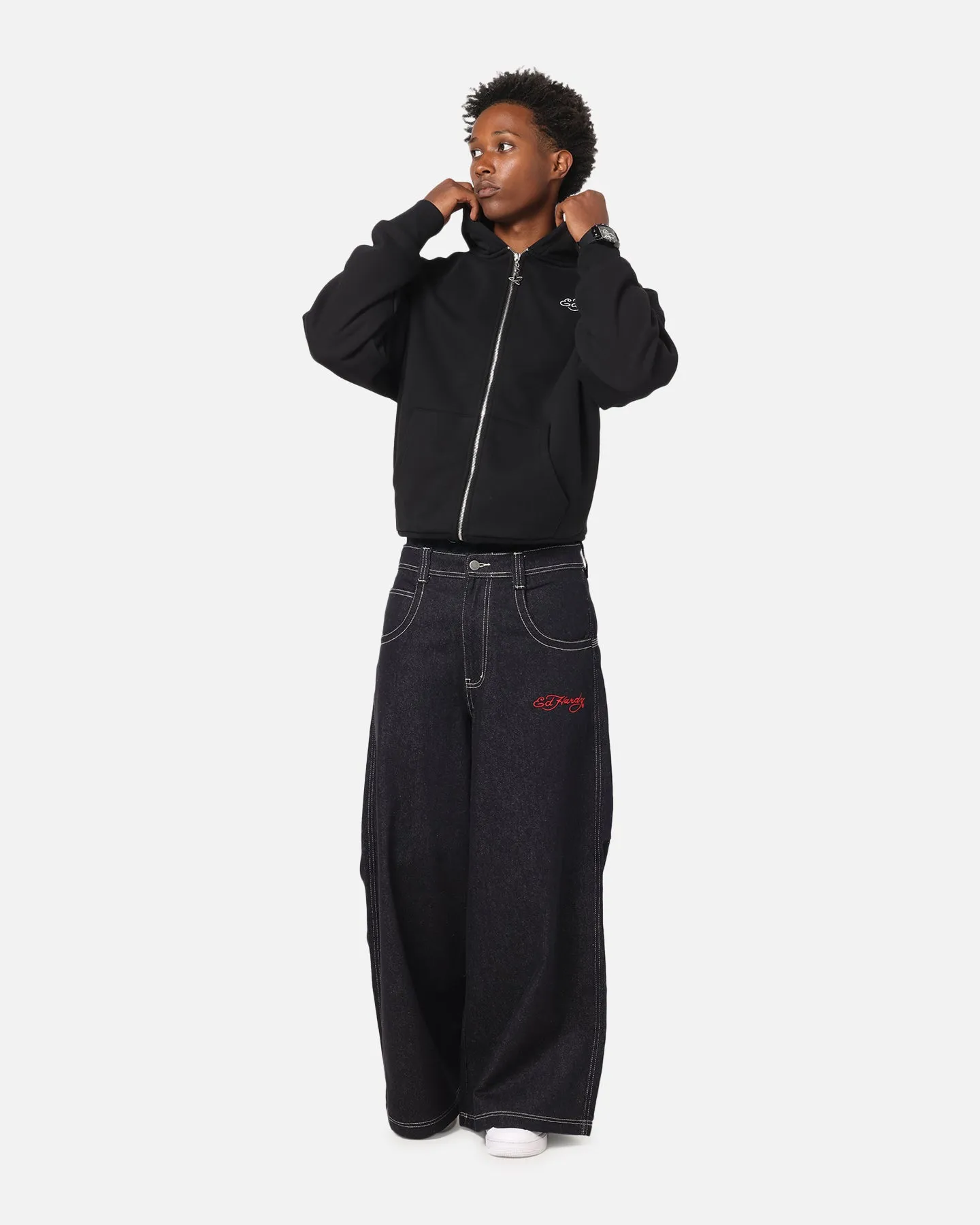 Ed Hardy Ultra Wide Leg Denim Jeans Indigo sold by Culture Kings product image thumbnail 2