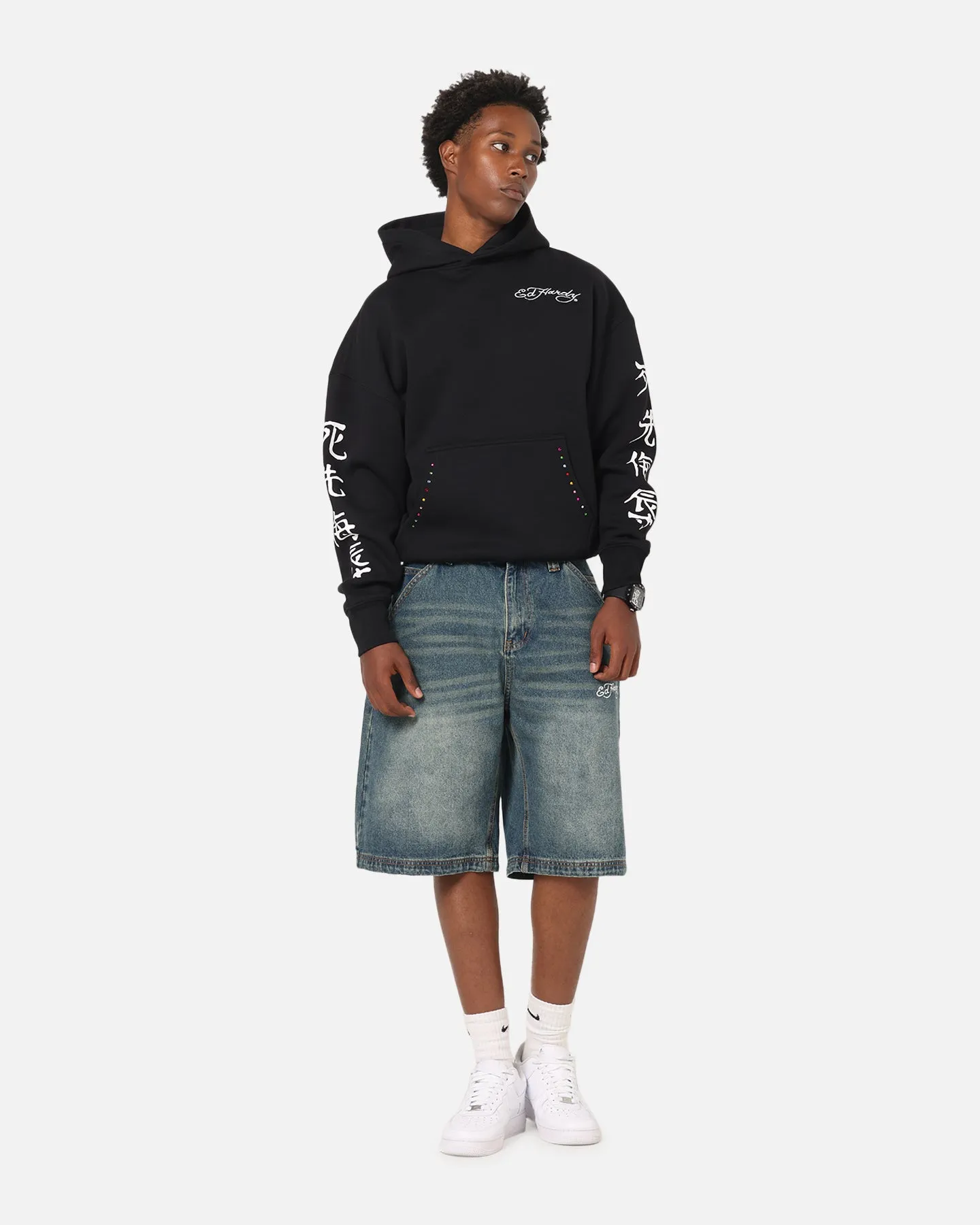 Ed Hardy Brave Hearts Jorts Washed Indigo sold by Culture Kings product image thumbnail 2