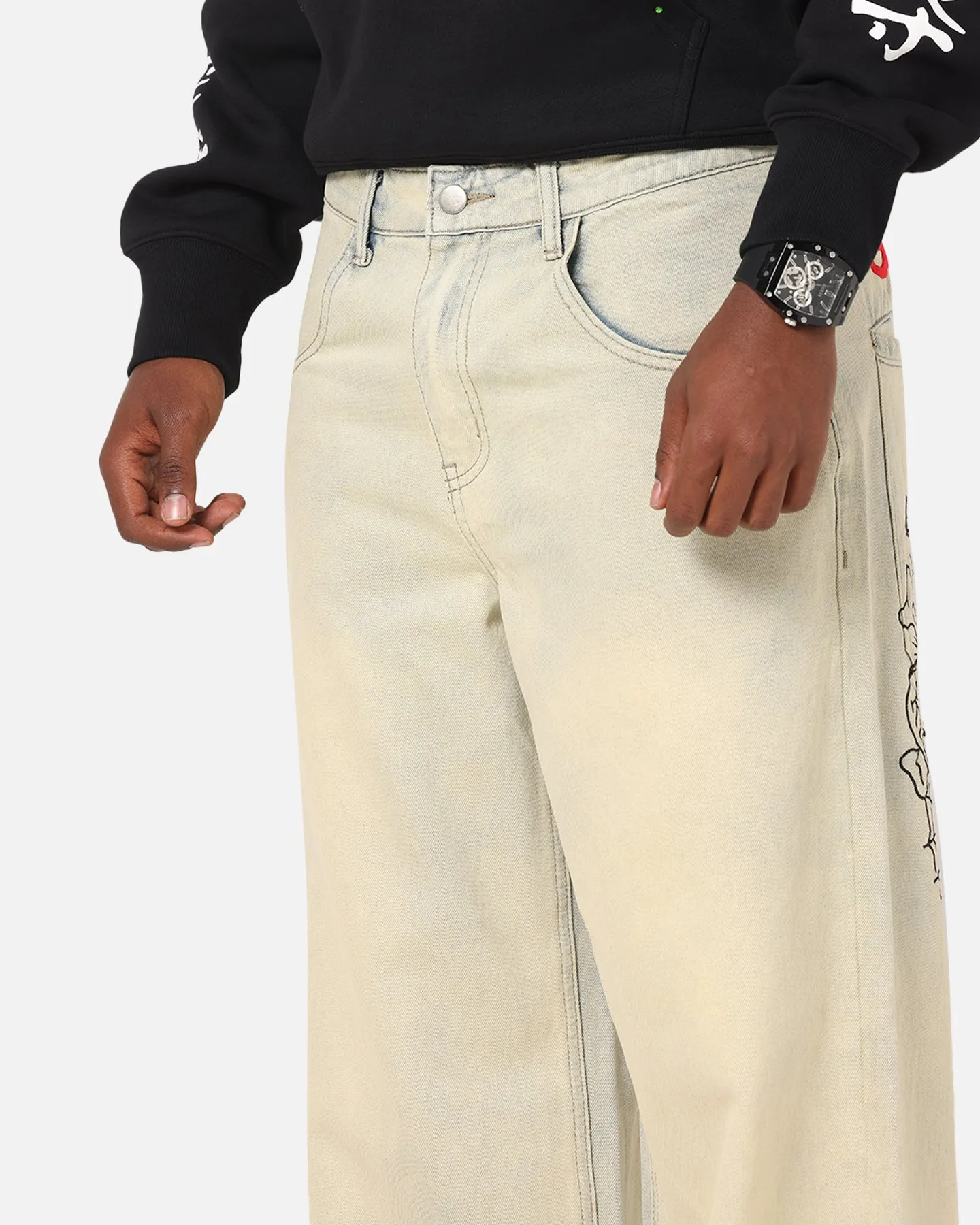 Ed Hardy Wide Leg Skull Jeans Sage sold by Culture Kings product image thumbnail 4