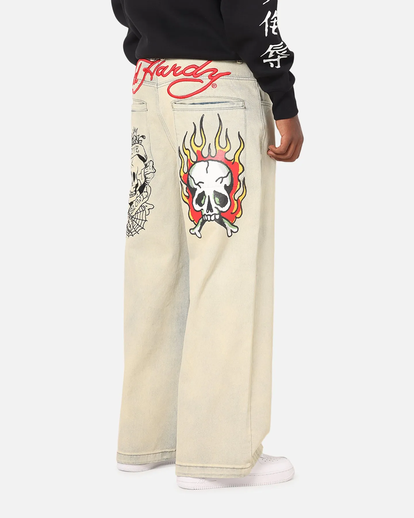 Ed Hardy Wide Leg Skull Jeans Sage sold by Culture Kings