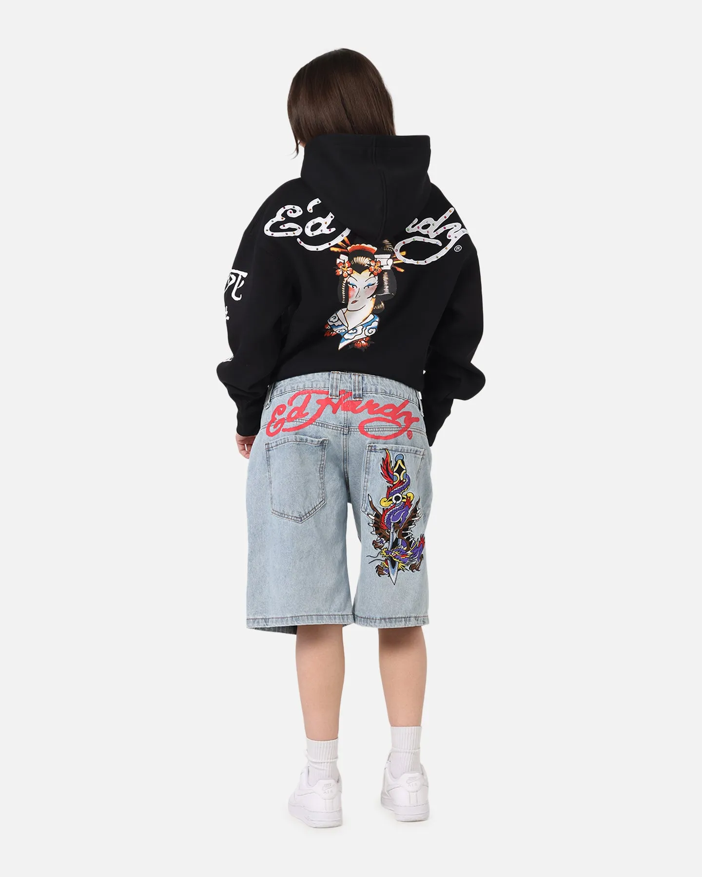 Ed Hardy Geisha Rhinestone Hoodie Black/Multi sold by Culture Kings product image thumbnail 3