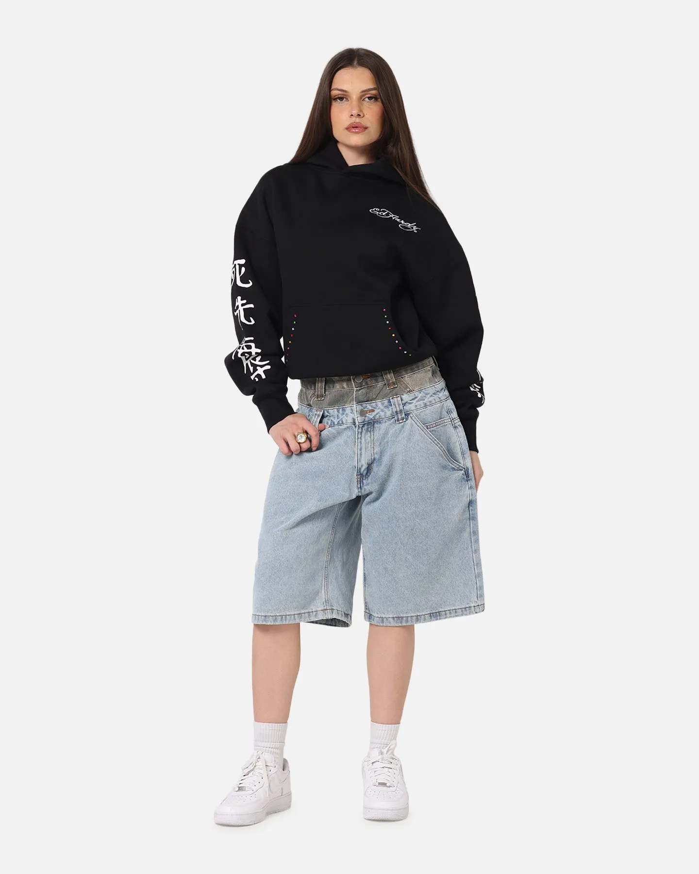 Ed Hardy Geisha Rhinestone Hoodie Black/Multi sold by Culture Kings product image thumbnail 4