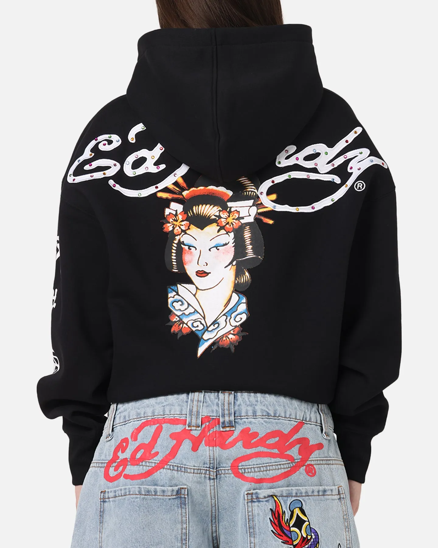 Ed Hardy Geisha Rhinestone Hoodie Black/Multi sold by Culture Kings