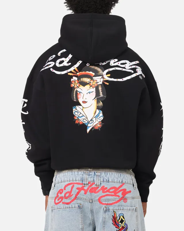 Ed Hardy Geisha Rhinestone Hoodie Black/Multi sold by Culture Kings