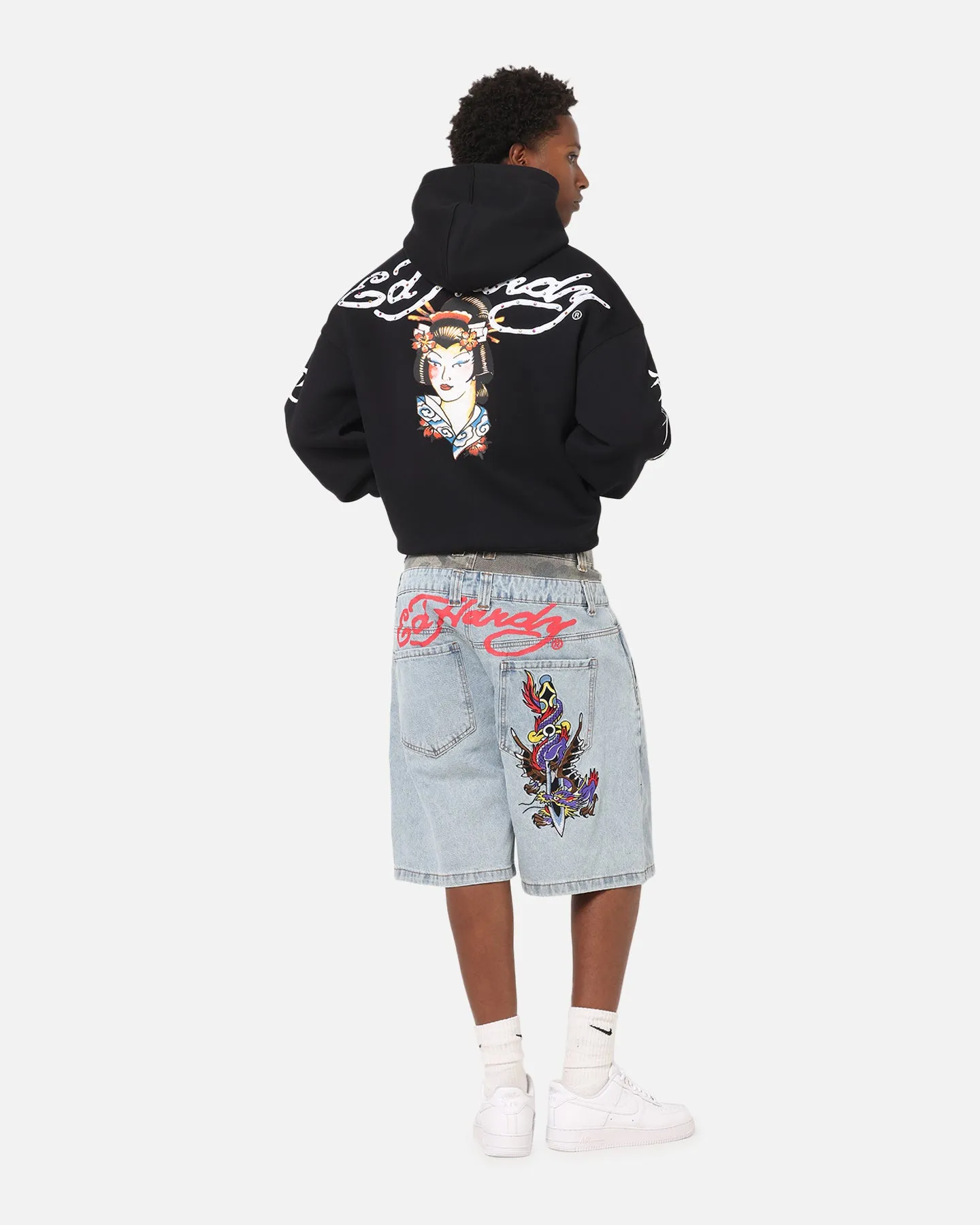 Ed Hardy Geisha Rhinestone Hoodie Black/Multi sold by Culture Kings product image thumbnail 3