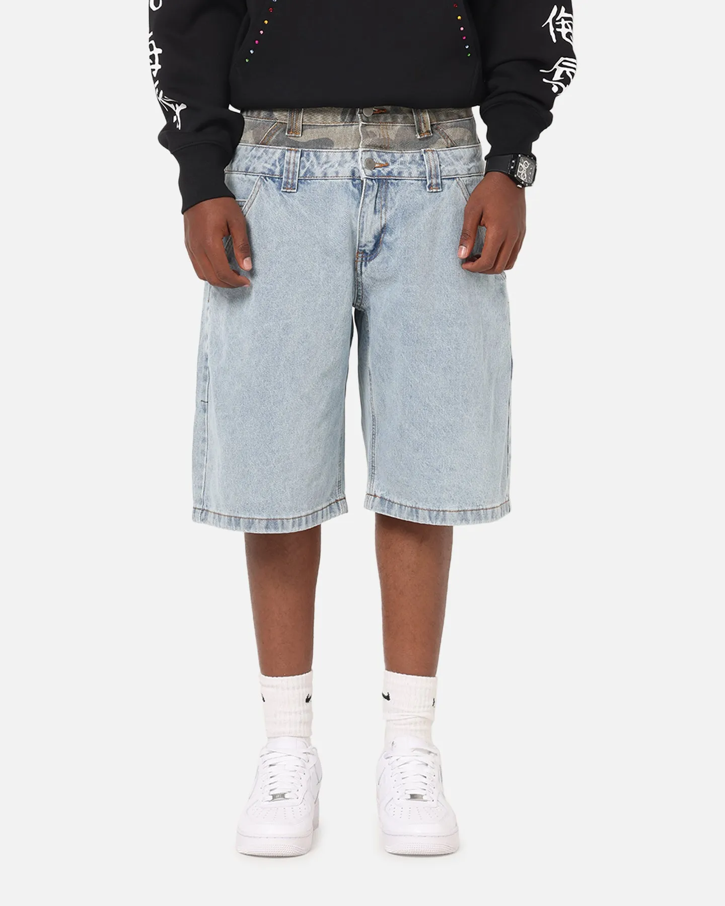 Ed Hardy Double Waist Camo Jorts Mid Blue Denim sold by Culture Kings product image thumbnail 5