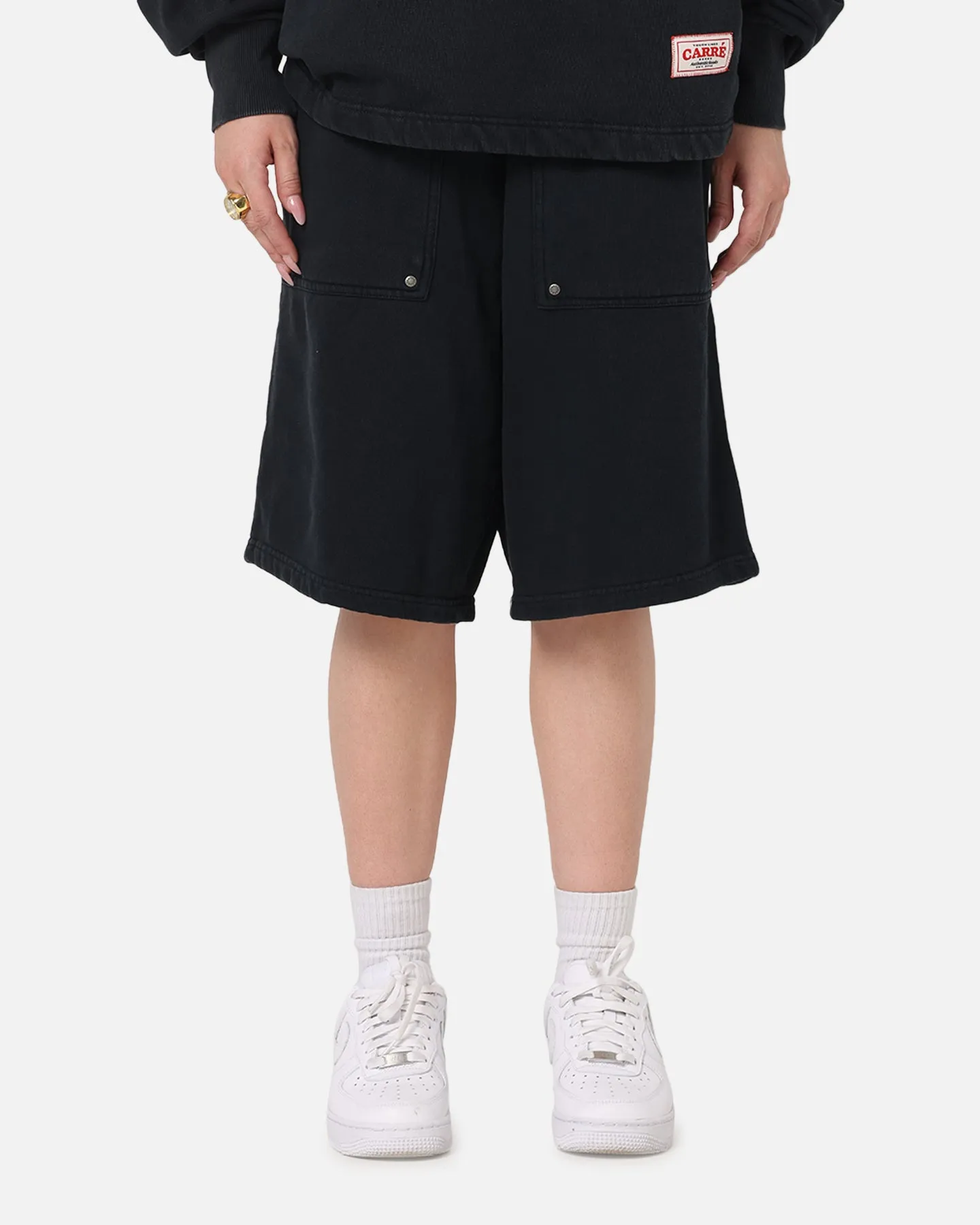 Carre Rivet Baggy Sweat Shorts Charcoal sold by Culture Kings