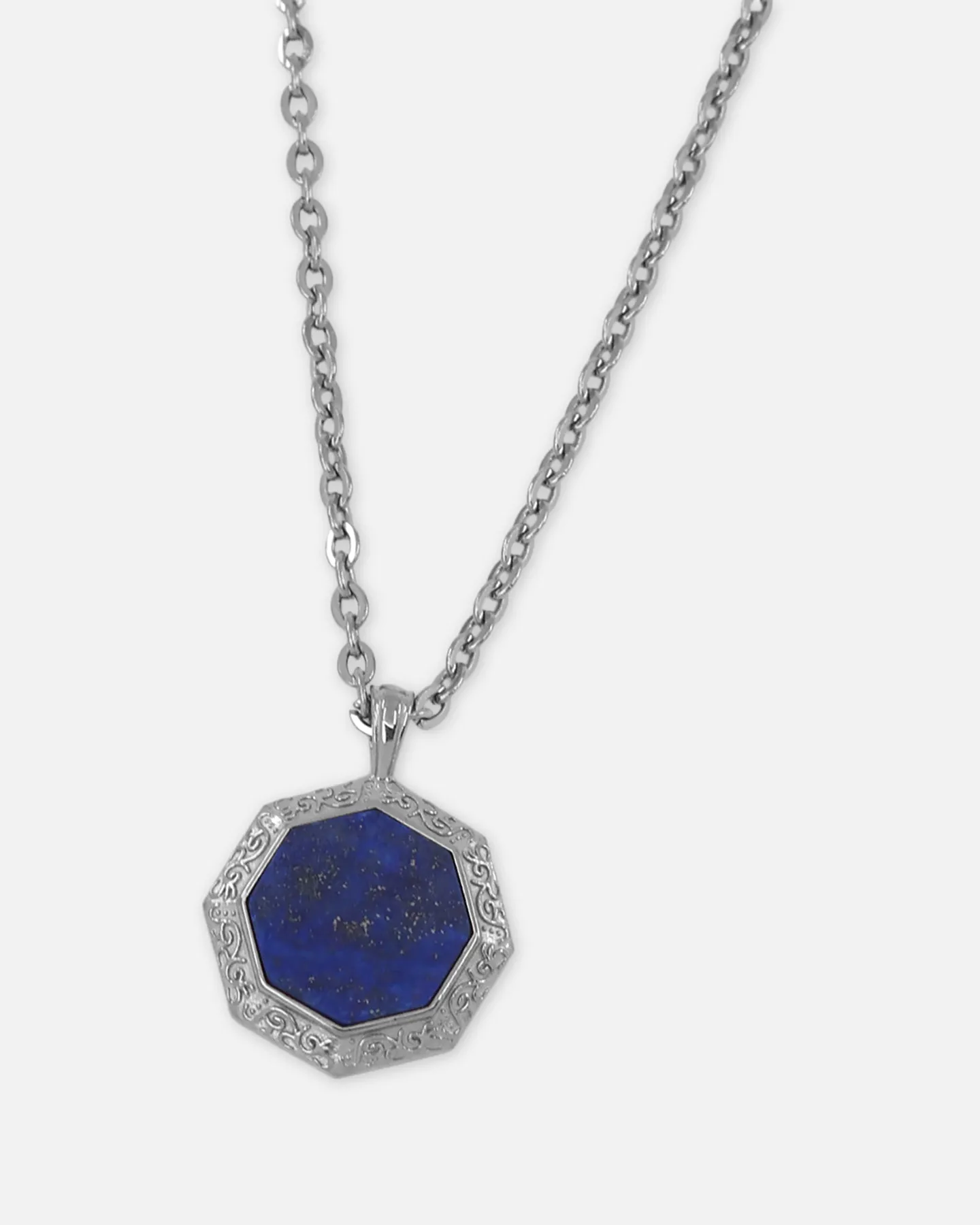 Saint Morta Lapis Octagon Pendant Chain White Gold sold by Culture Kings product image thumbnail 4