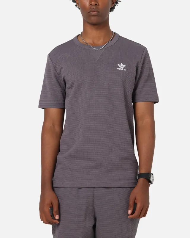 Adidas Trefoil Essentials Waffle T-Shirt Grey Strata sold by Culture Kings