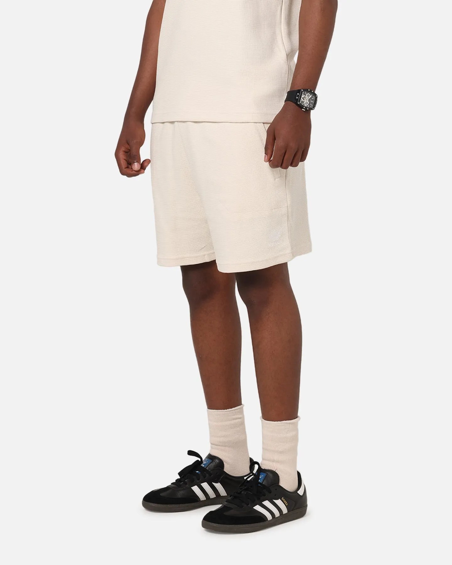 Adidas Trefoil Essentials Waffle Shorts Wonder White sold by Culture Kings