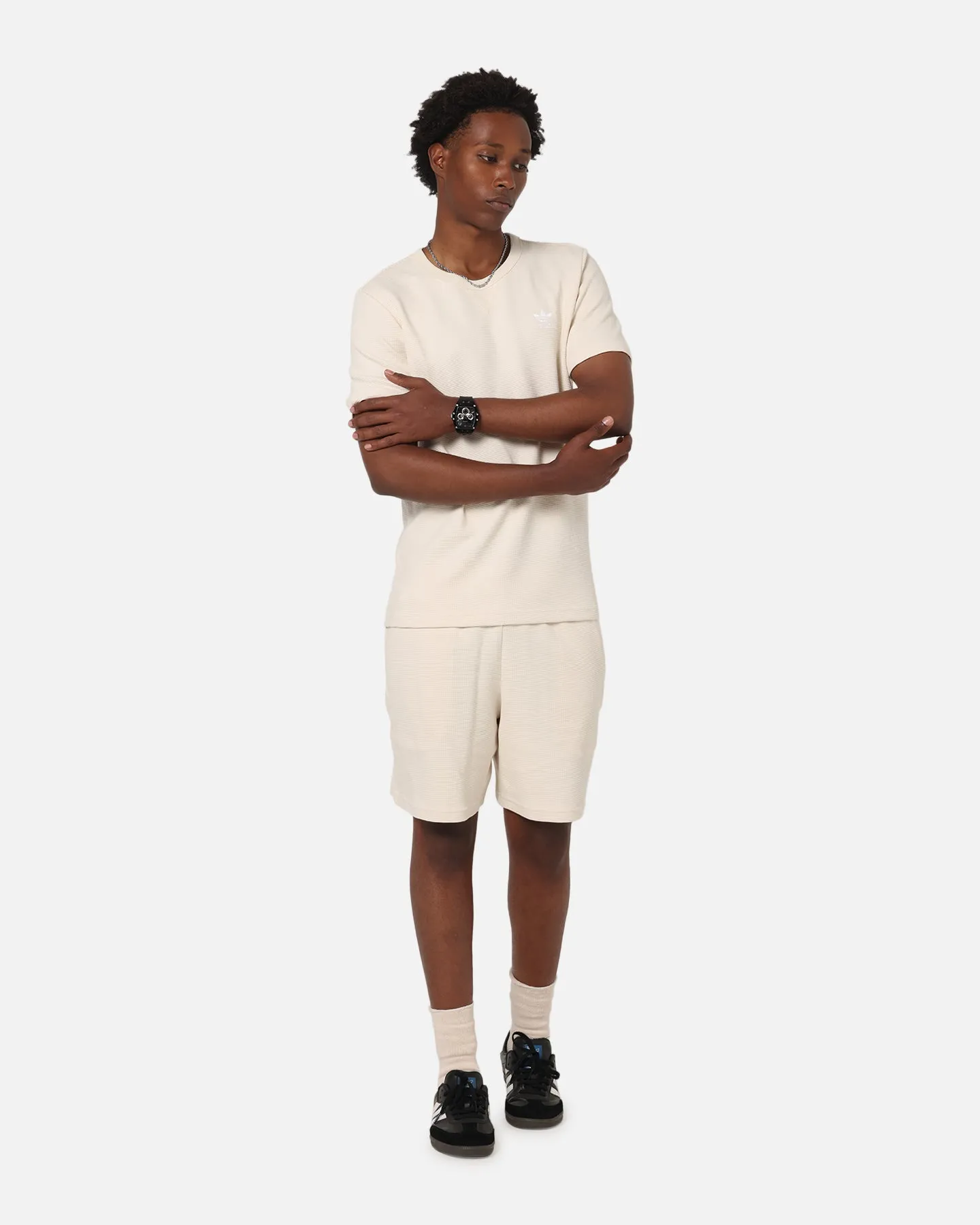 Adidas Trefoil Essentials Waffle Shorts Wonder White sold by Culture Kings product image thumbnail 2