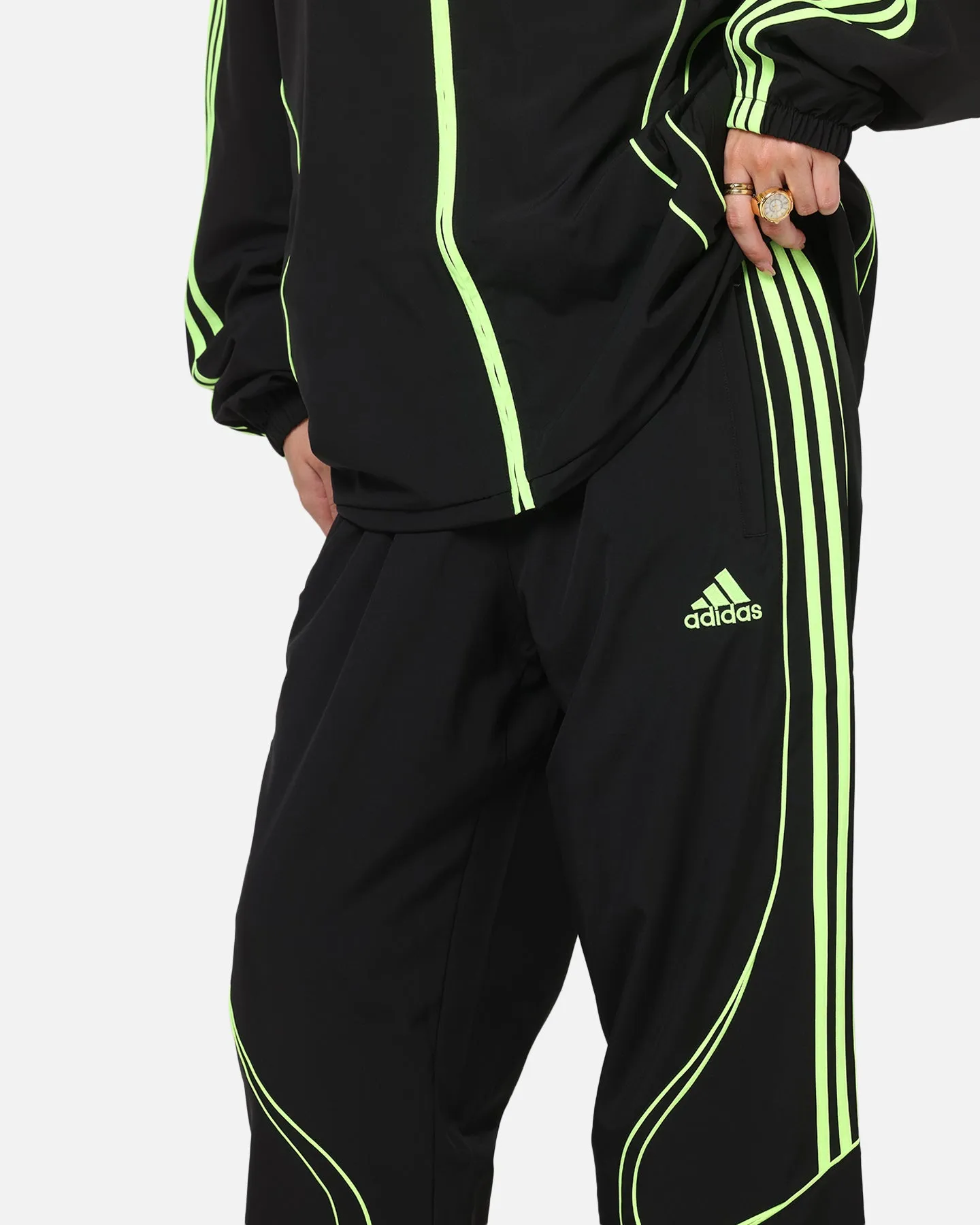 Adidas Teamgeist Adicolor Track Pants Black/Green sold by Culture Kings product image thumbnail 3