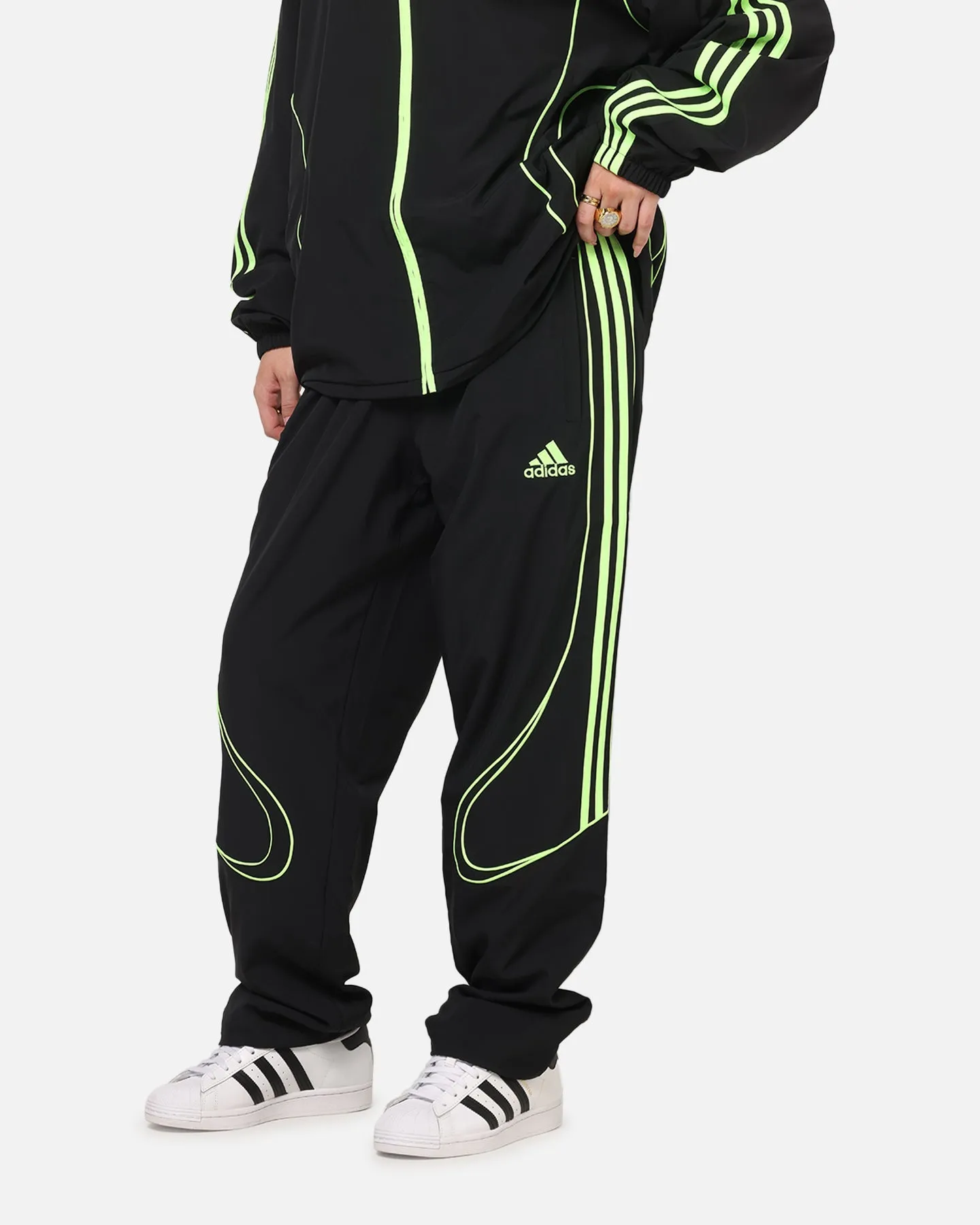 Adidas Teamgeist Adicolor Track Pants Black/Green sold by Culture Kings