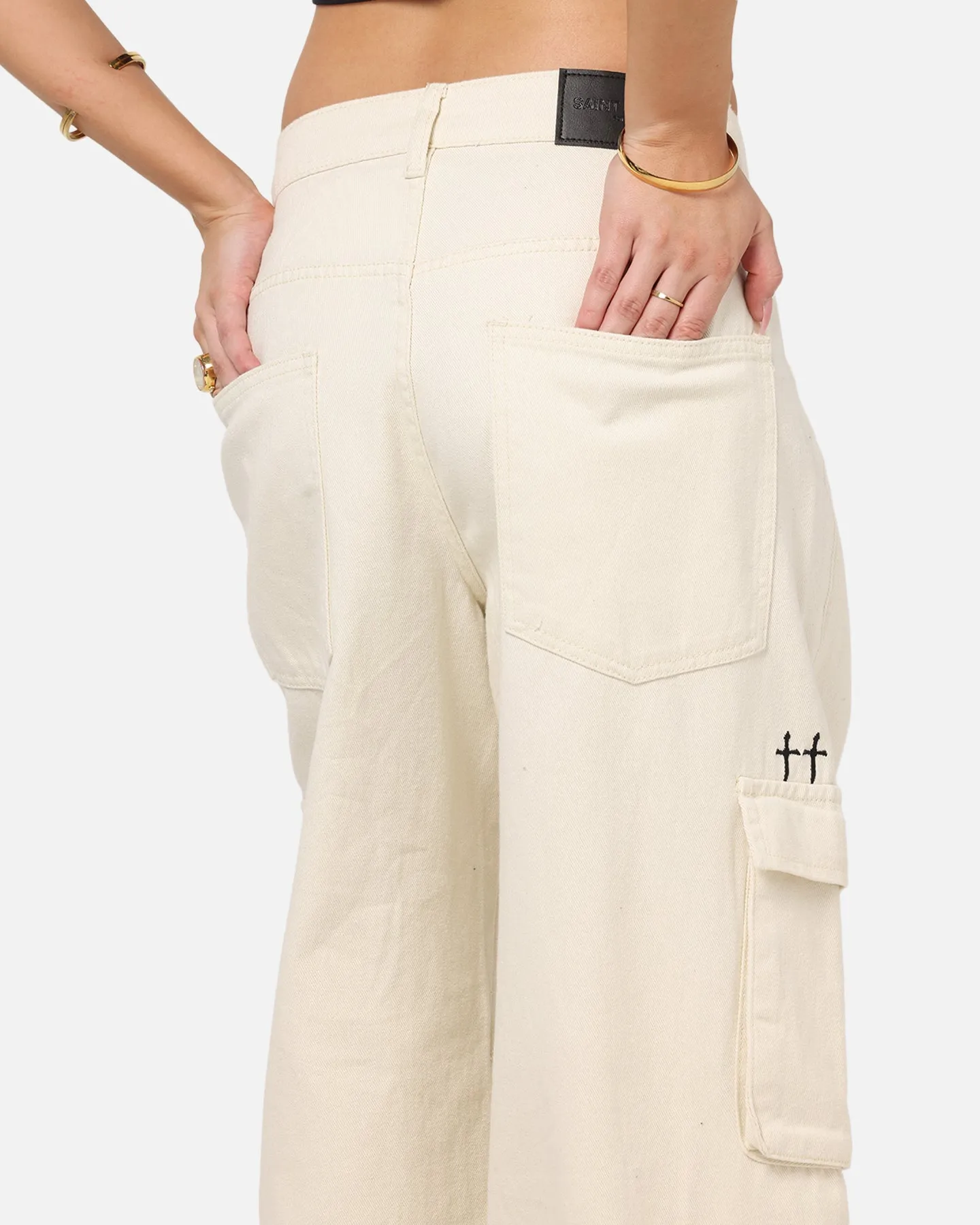 Saint Morta Baggy Workwear Jean Antique White sold by Culture Kings product image thumbnail 4
