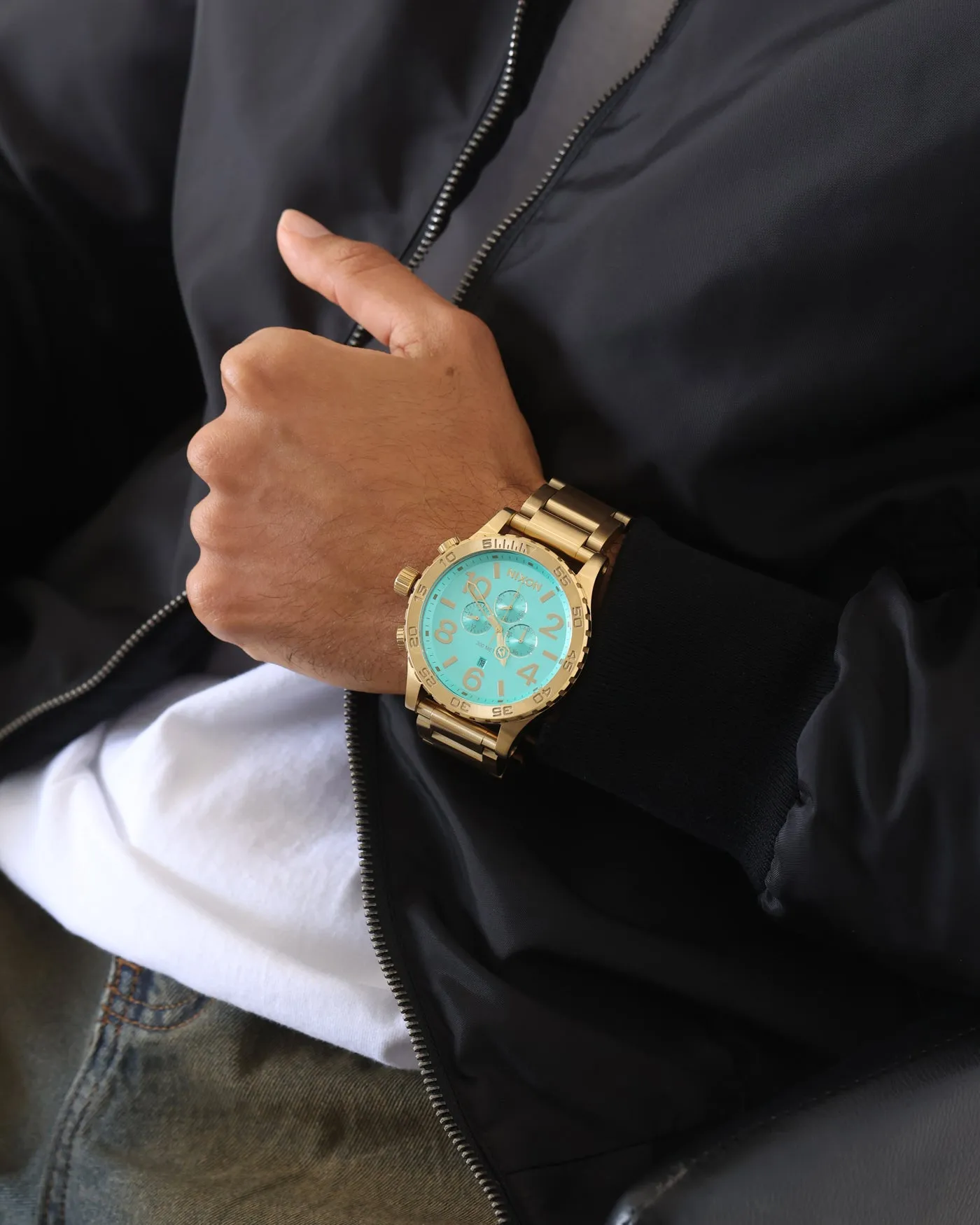 Nixon 51-30 Chrono Gold/Turquoise sold by Culture Kings product image thumbnail 4