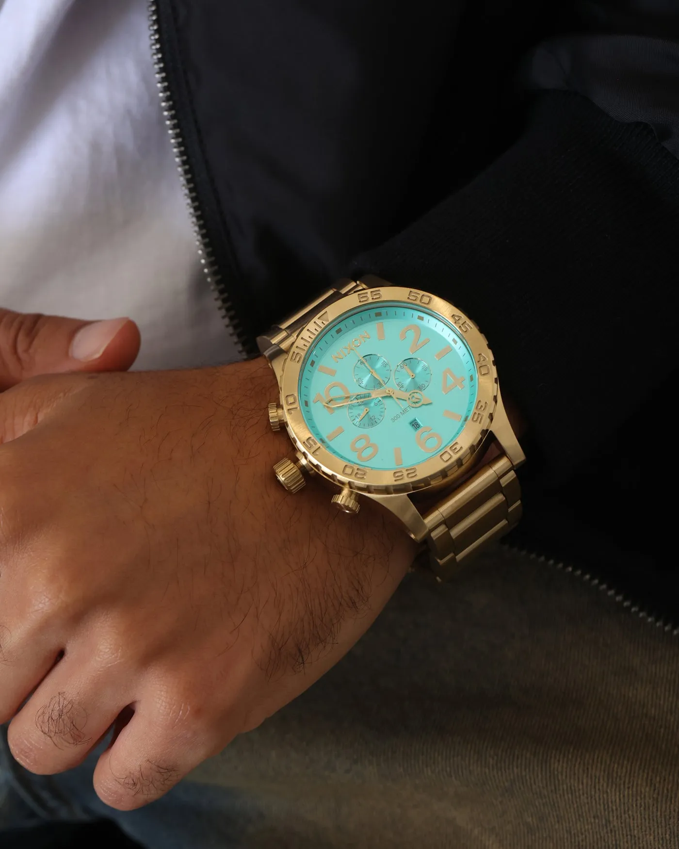 Nixon 51-30 Chrono Gold/Turquoise sold by Culture Kings product image thumbnail 2