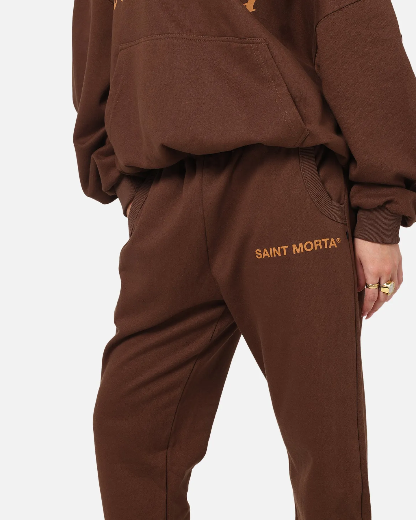 Saint Morta Sacred Script Track Pants Brown sold by Culture Kings product image thumbnail 3