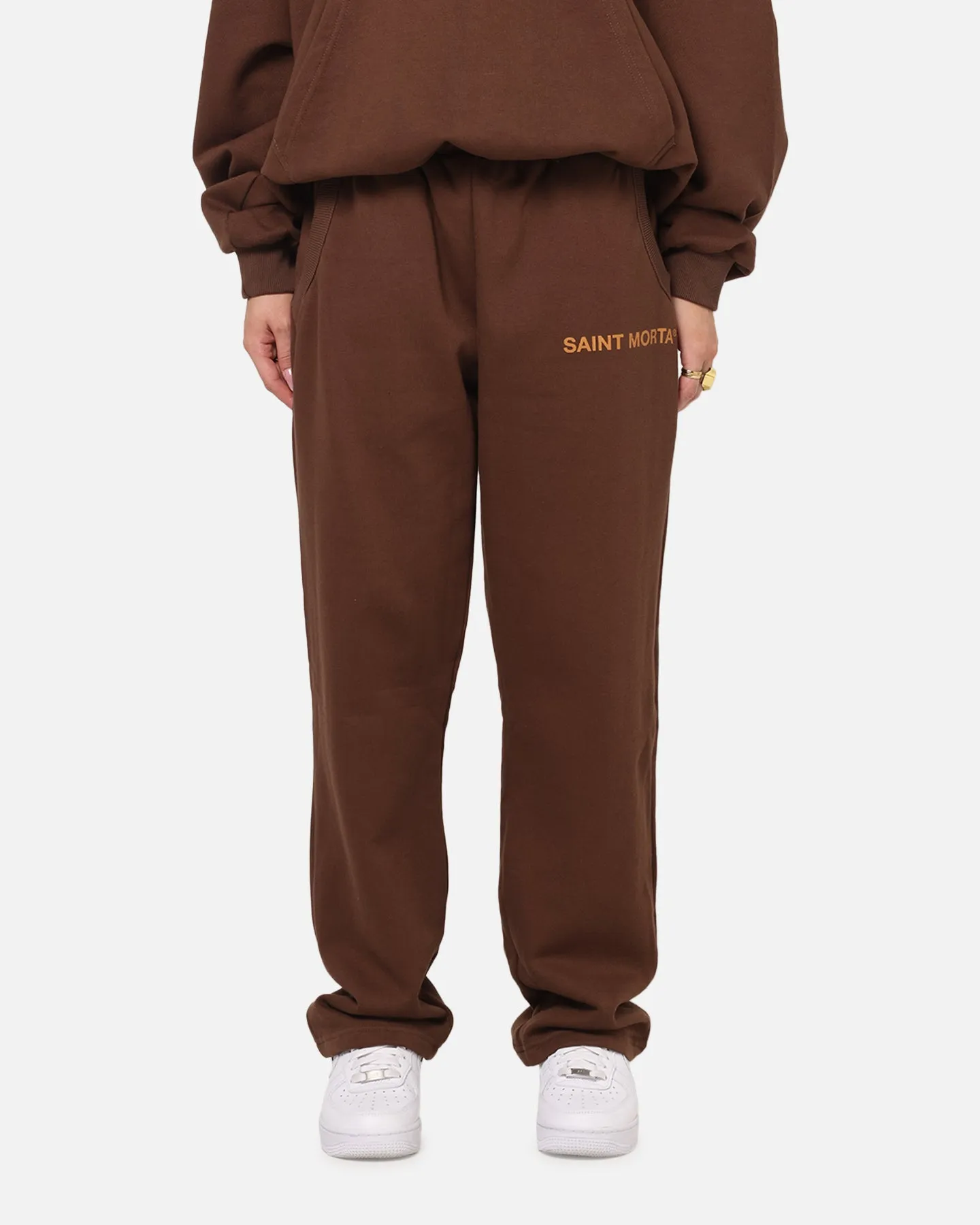 Saint Morta Sacred Script Track Pants Brown sold by Culture Kings