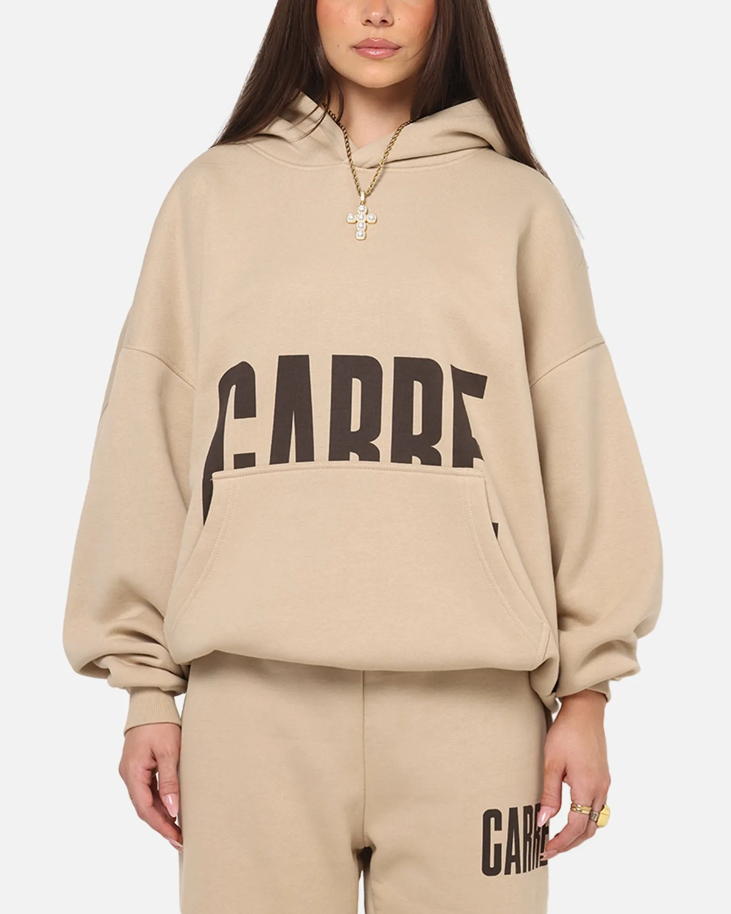 Carre Premium Essentials Hoodie Light Brown sold by Culture Kings product image thumbnail 2