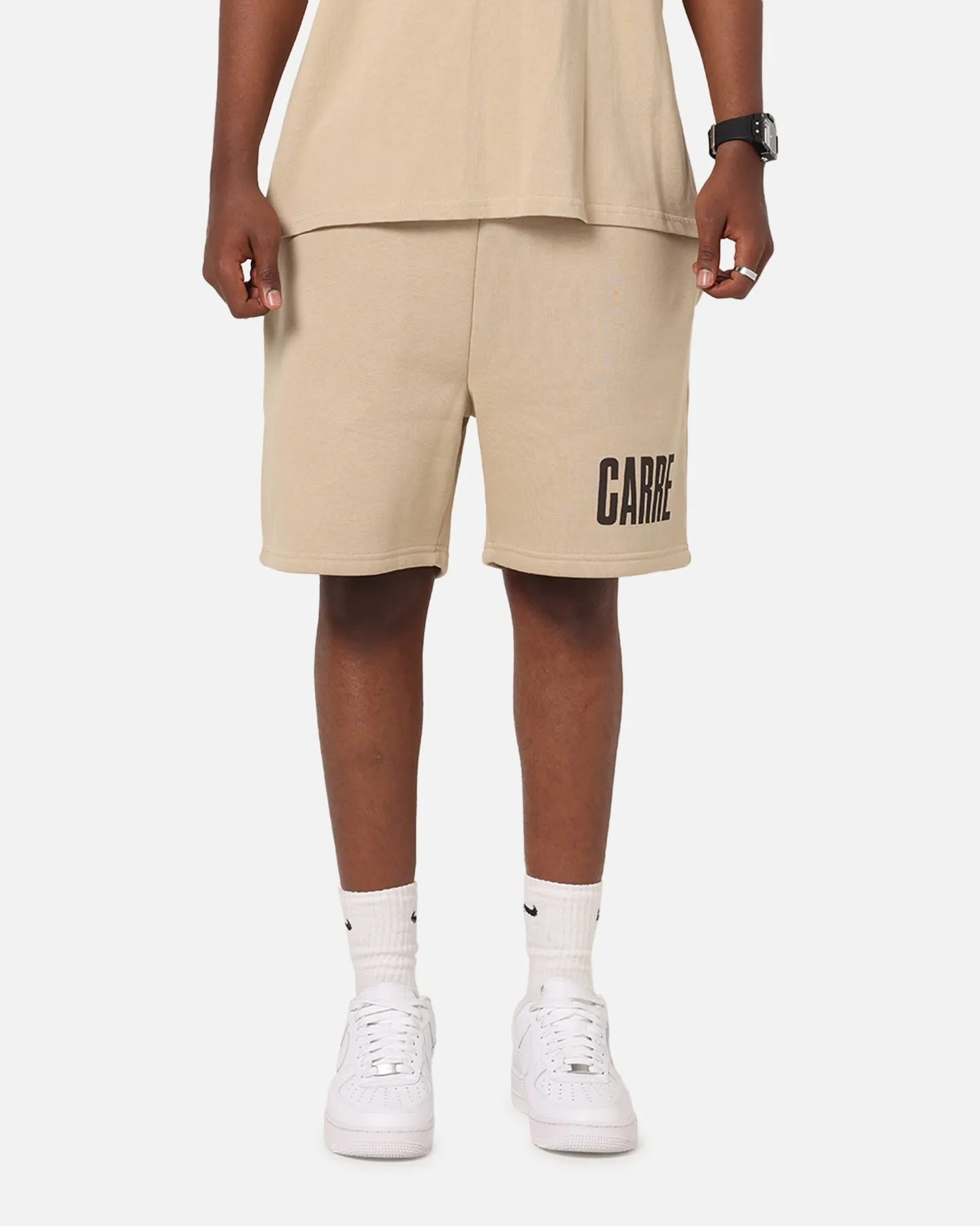 Carre Premium Essentials Sweat Shorts Light Brown sold by Culture Kings product image thumbnail 5
