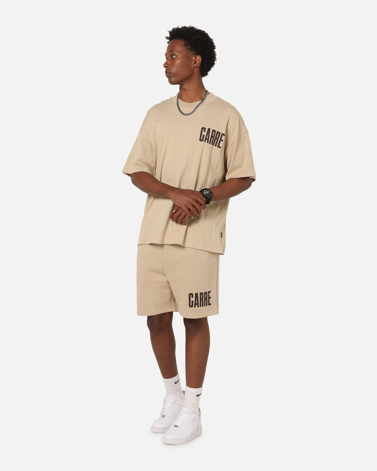 Carre Premium Essentials Sweat Shorts Light Brown sold by Culture Kings product image thumbnail 2