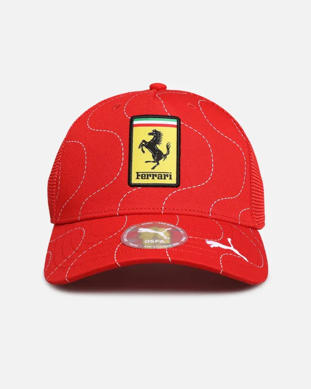 Puma X Scuderia Ferrari Monza Trucker Snapback Cap Rosso Corsa made by Puma