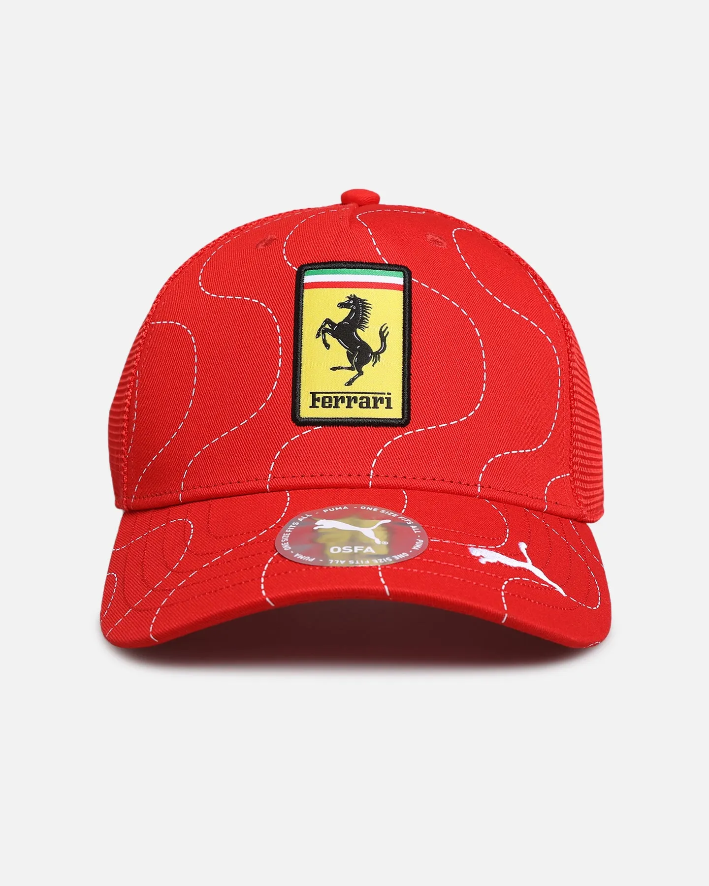 Puma X Scuderia Ferrari Monza Trucker Snapback Cap Rosso Corsa sold by Culture Kings
