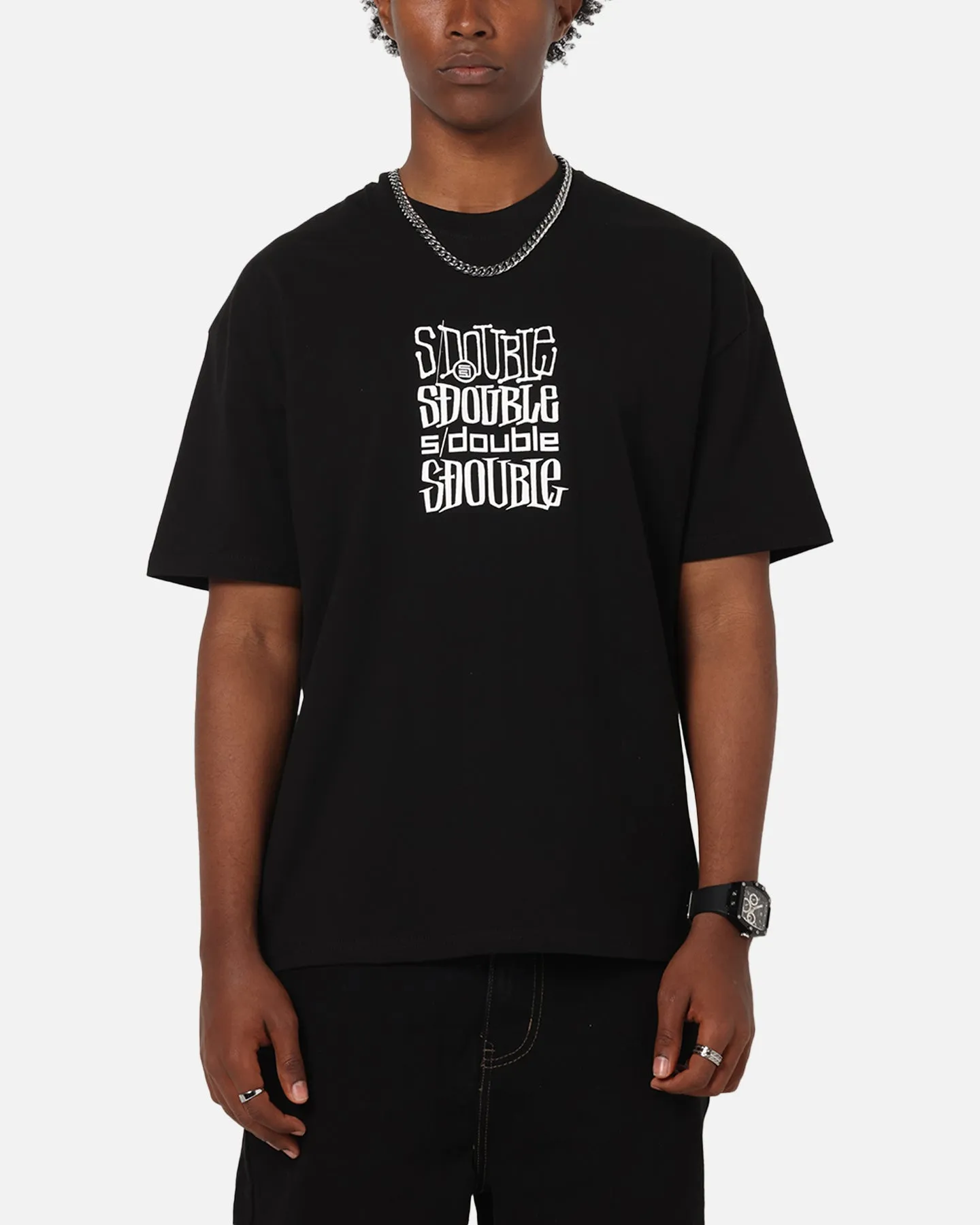 S Double Logofest T-Shirt Black sold by Culture Kings product image thumbnail 2